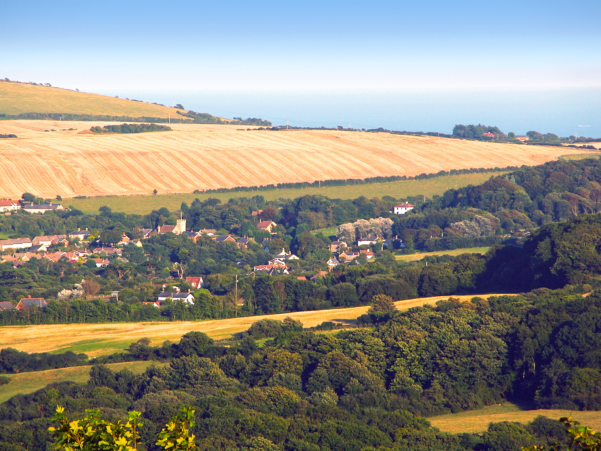 Whitwell, viewed from the downs