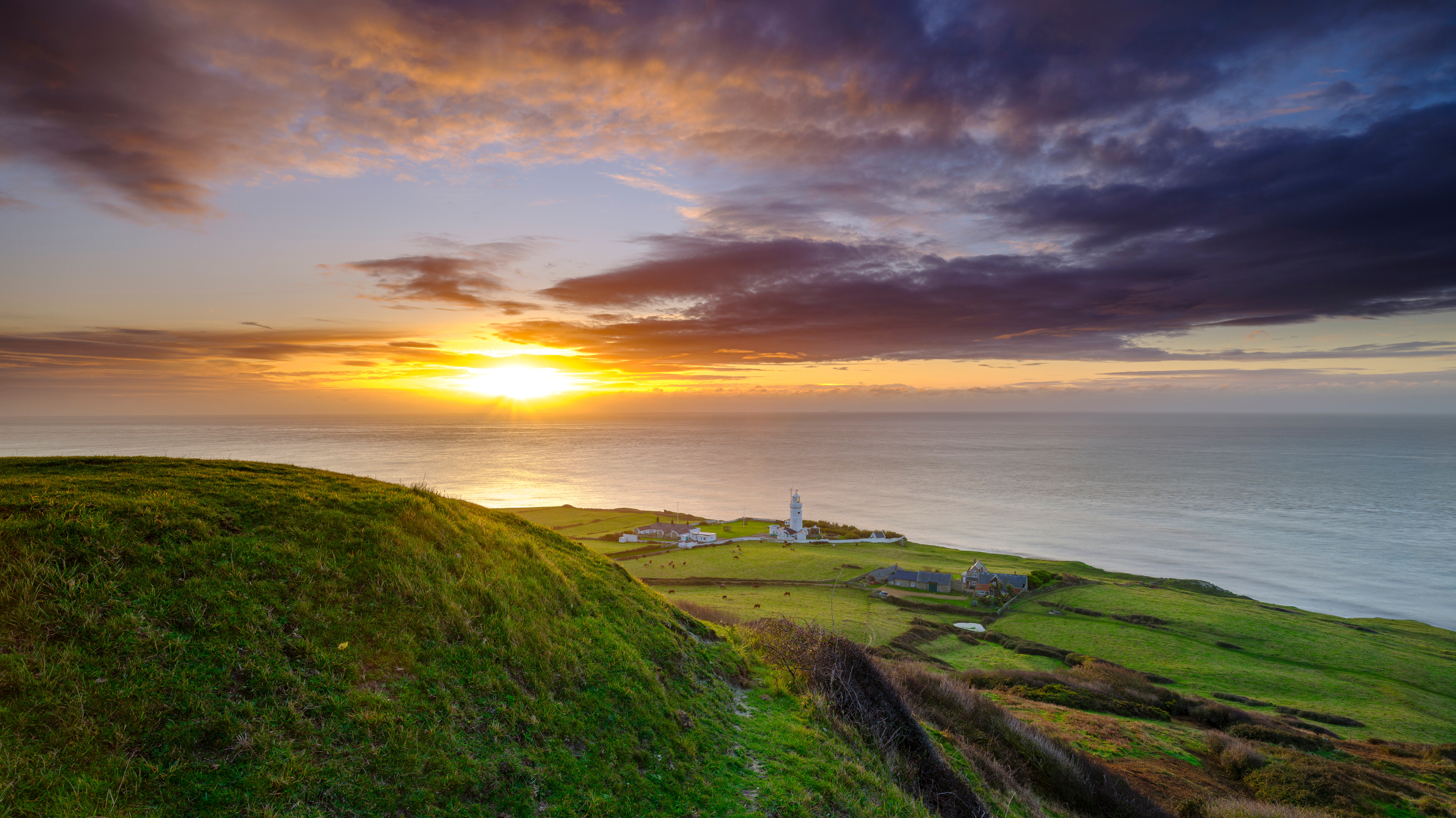 St Catherine's Lighthouse from the clifftop path