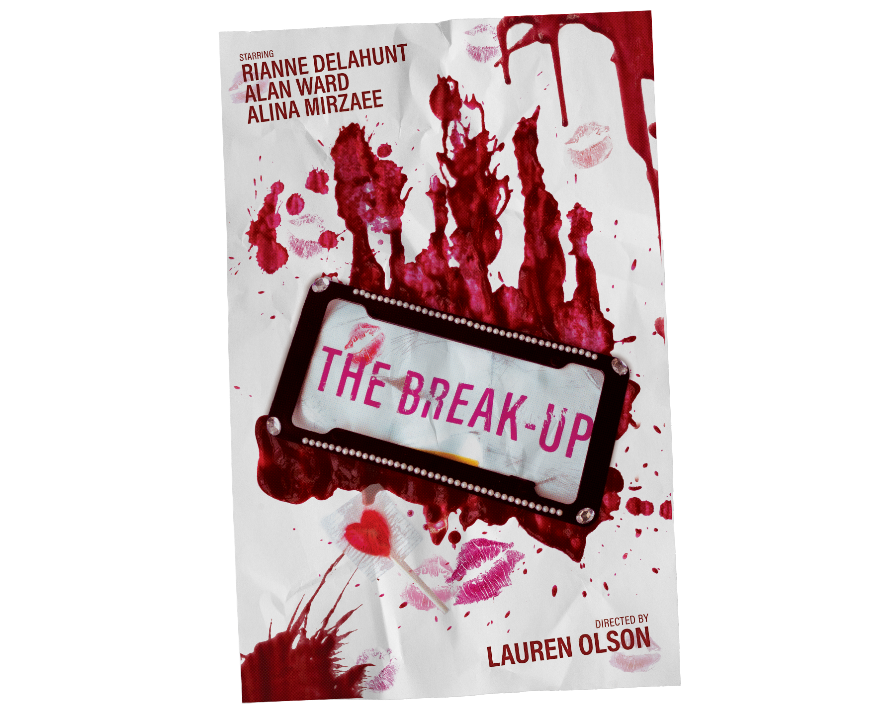 Movie poster for short film "The Break-Up" directed by ECUAD alumni Lauren Olson