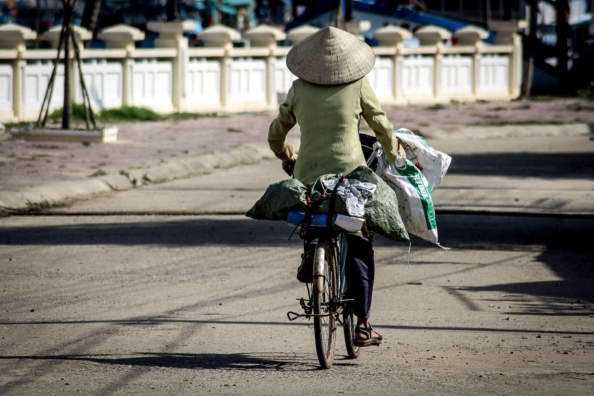 Dagens shopping fraktas hem. På cykel, förstås.