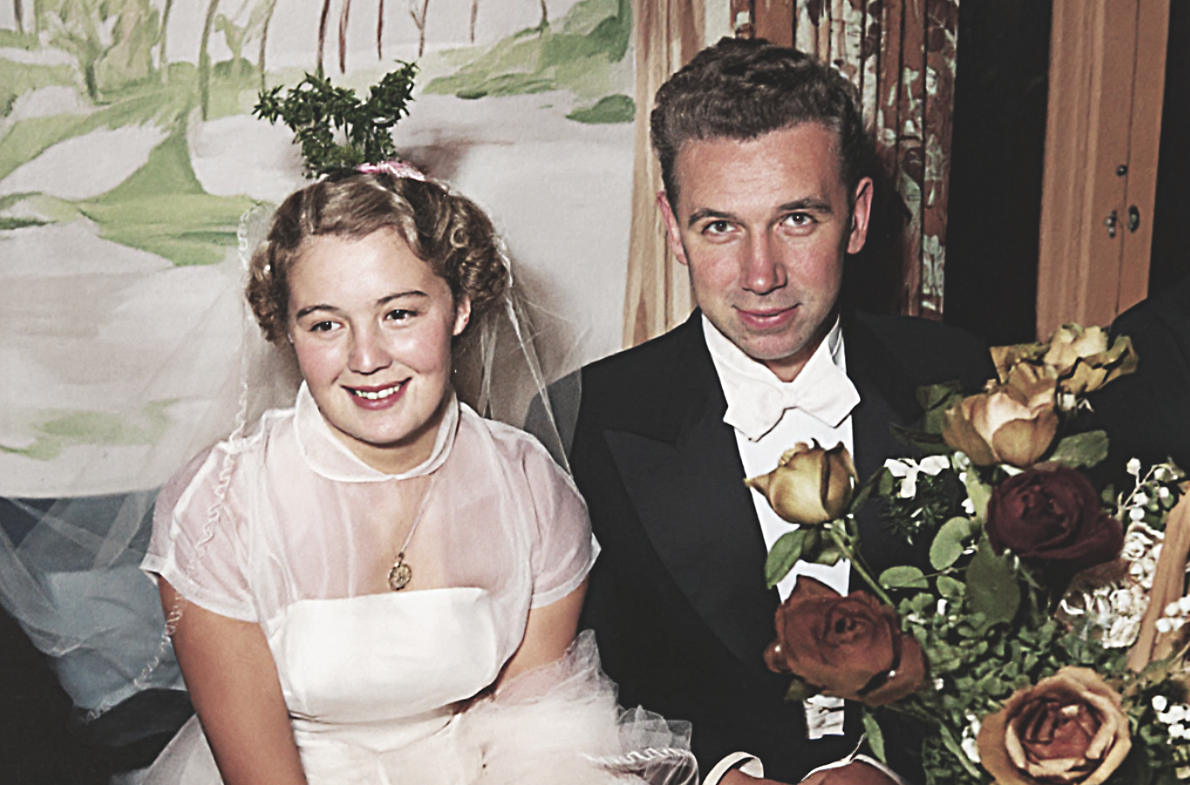 31 oktober 1953. Min blivande mamma Birgit Bergman och pappa Rolf Lundqvist gifter sig.