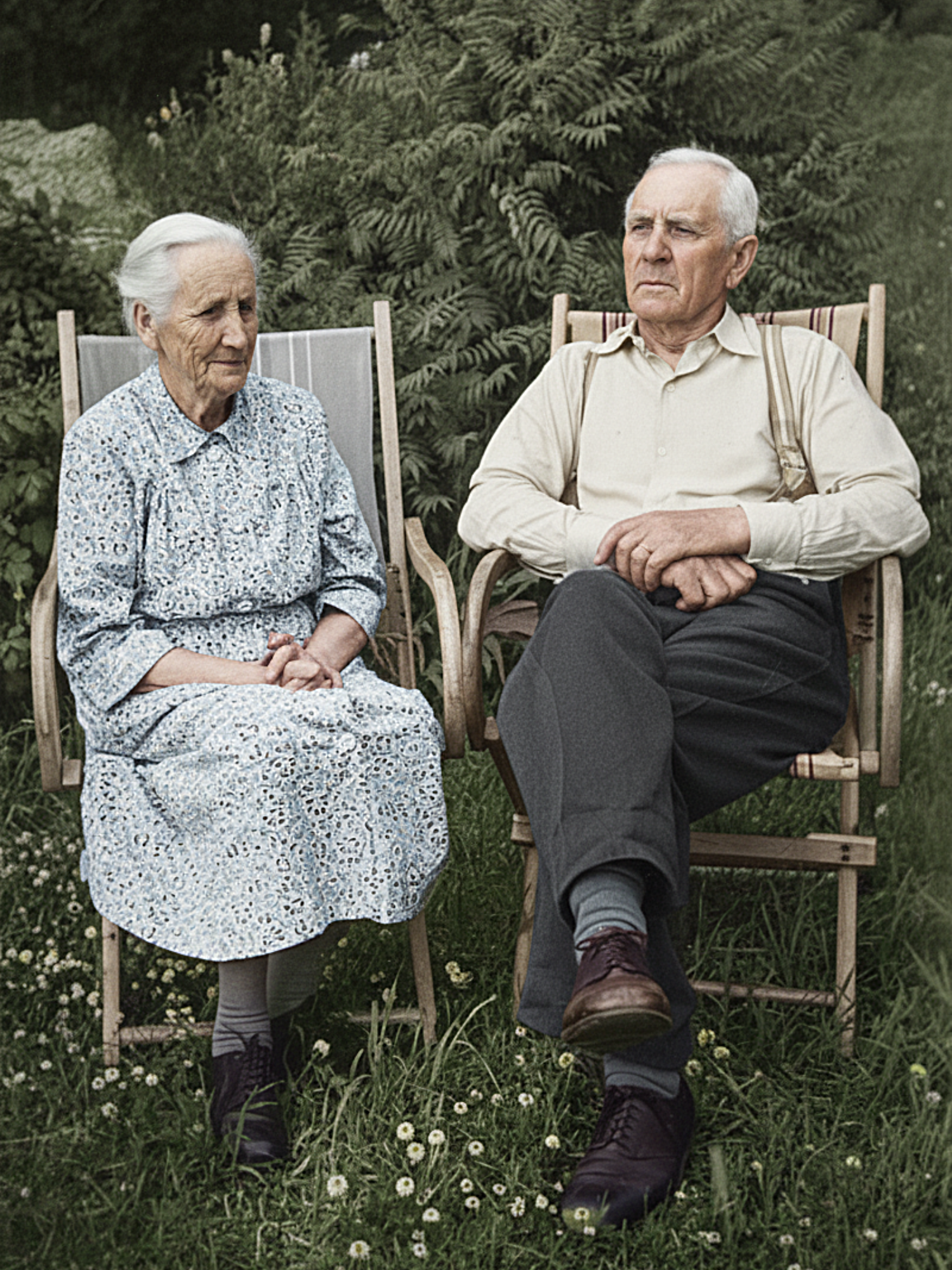 Rolfs mormor och morfar. Jonas Leonard Burman och mormodern som jag pinsamt nog inte har namn på.