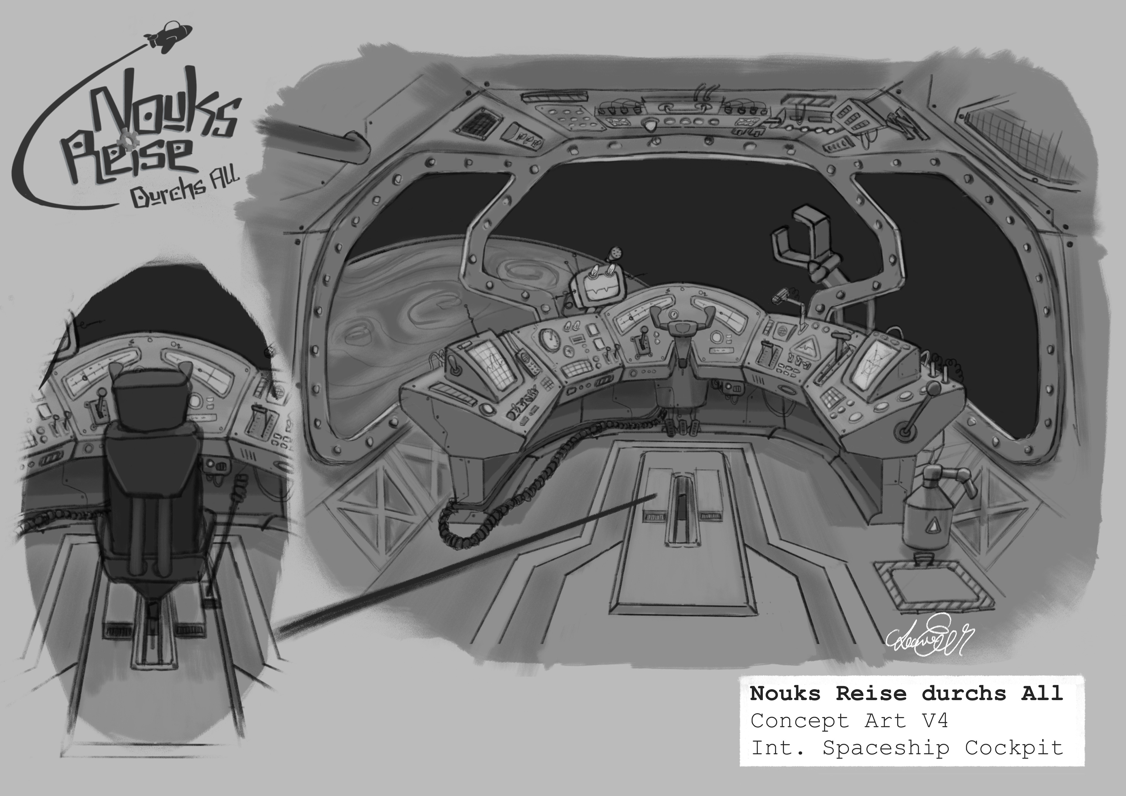 Int. Spaceship cockpit