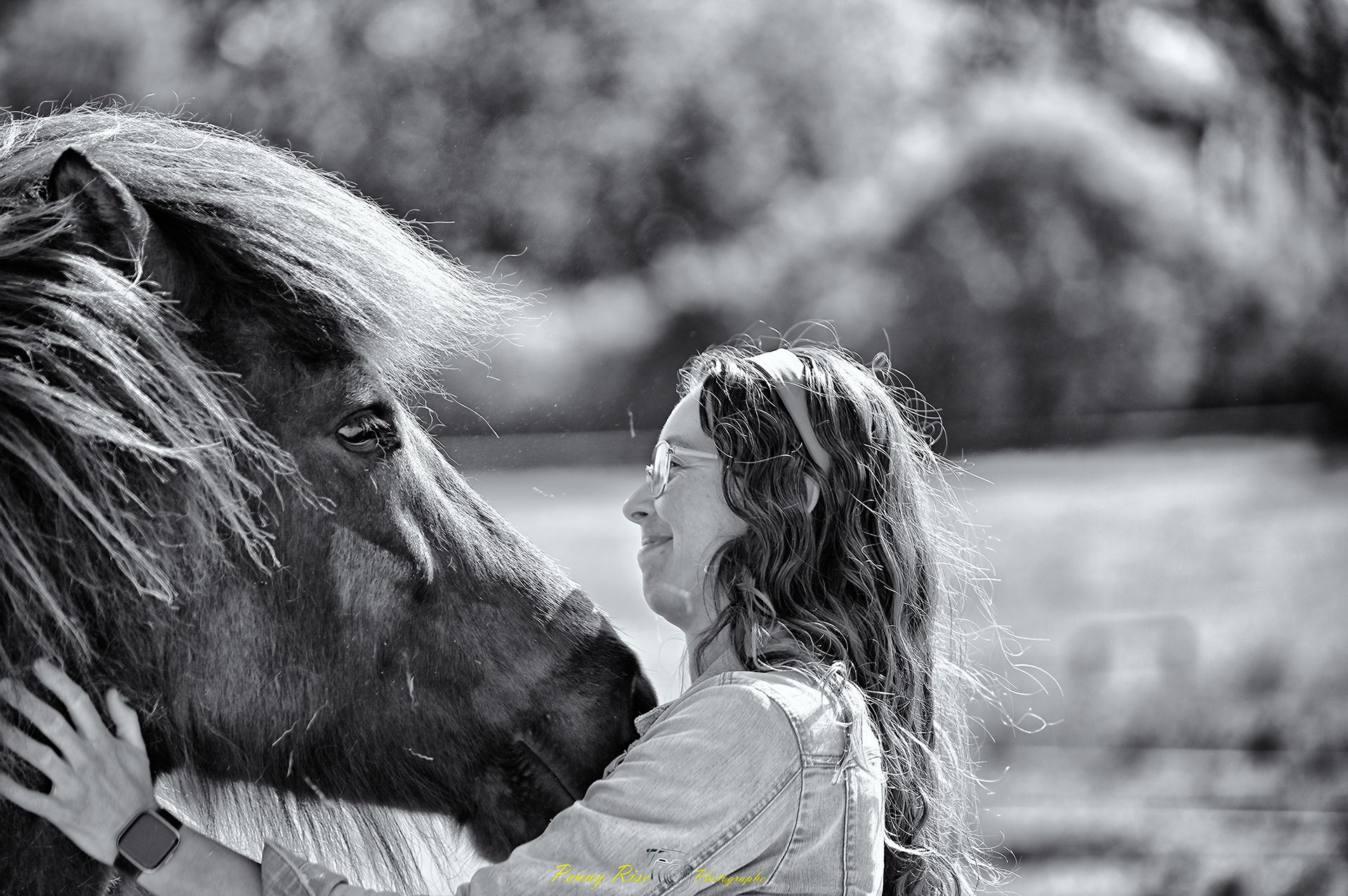Face à face, le cheval et son amie