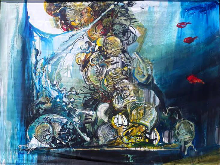 Acrylique sur toile - 160x200cm -  Festival de Néoules