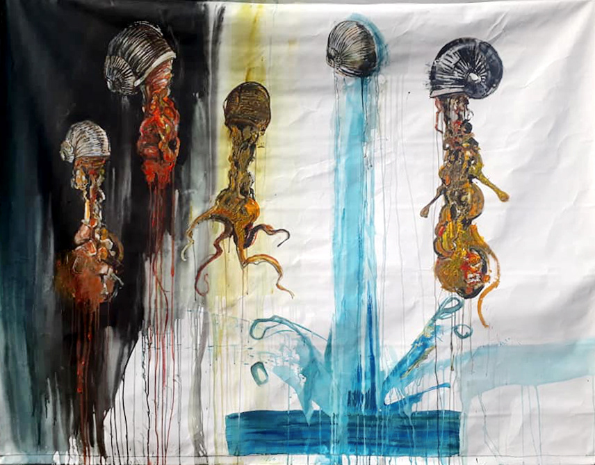 Acrylique sur toile - 160x200cm -  Festival de Néoules