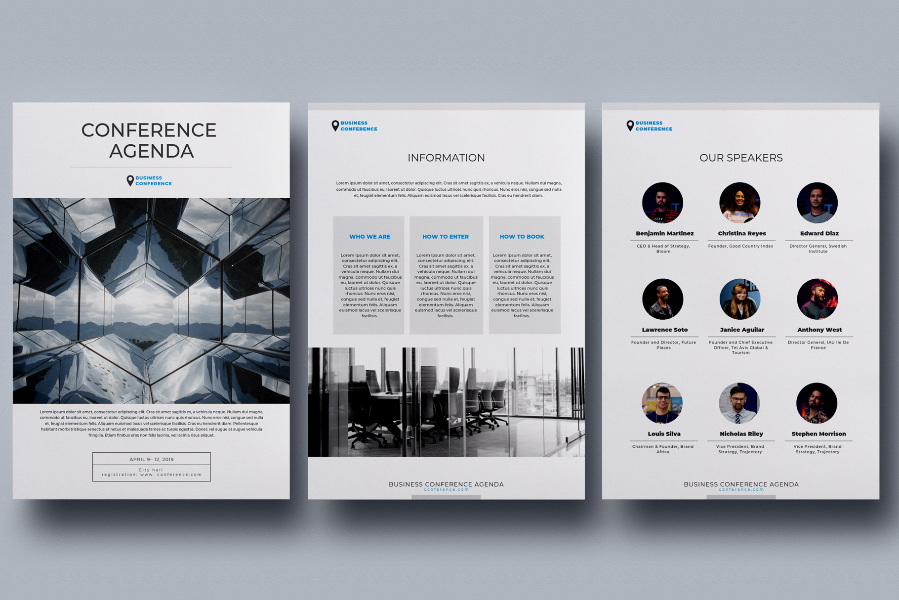 Conference Agenda A4 Format Template