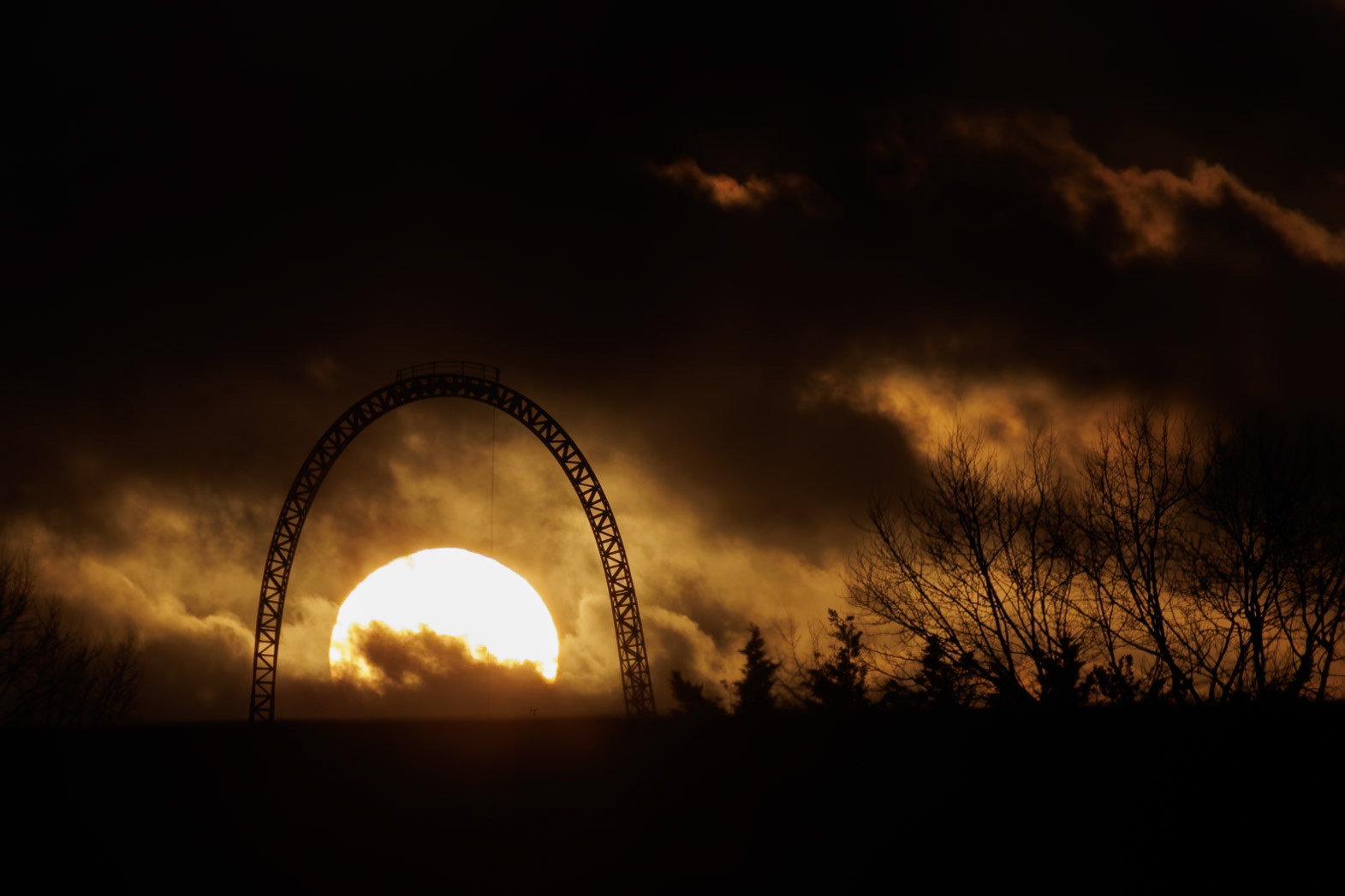 Sunset and Clouds below Stealth