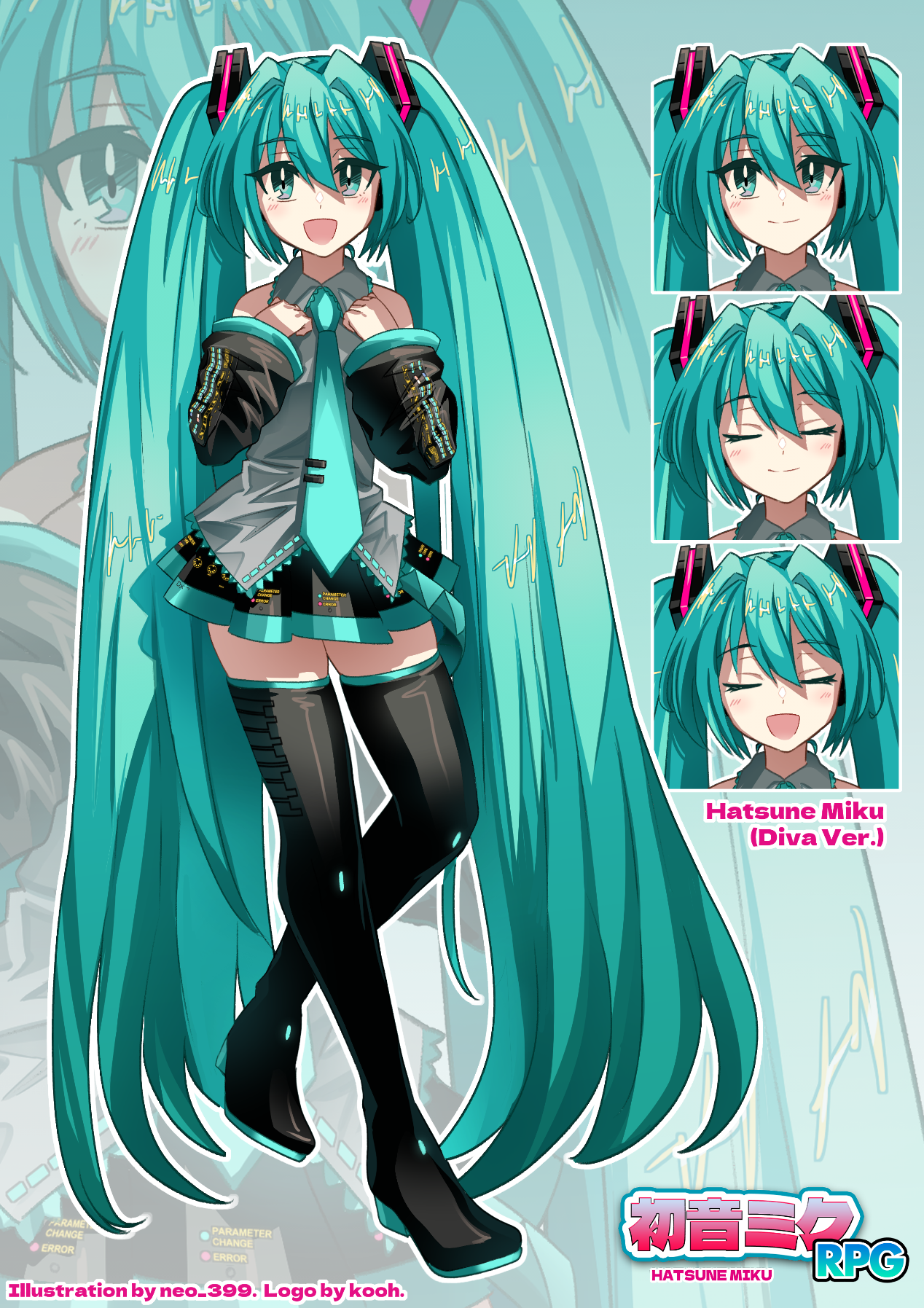Miku RPG Fangame Illustration