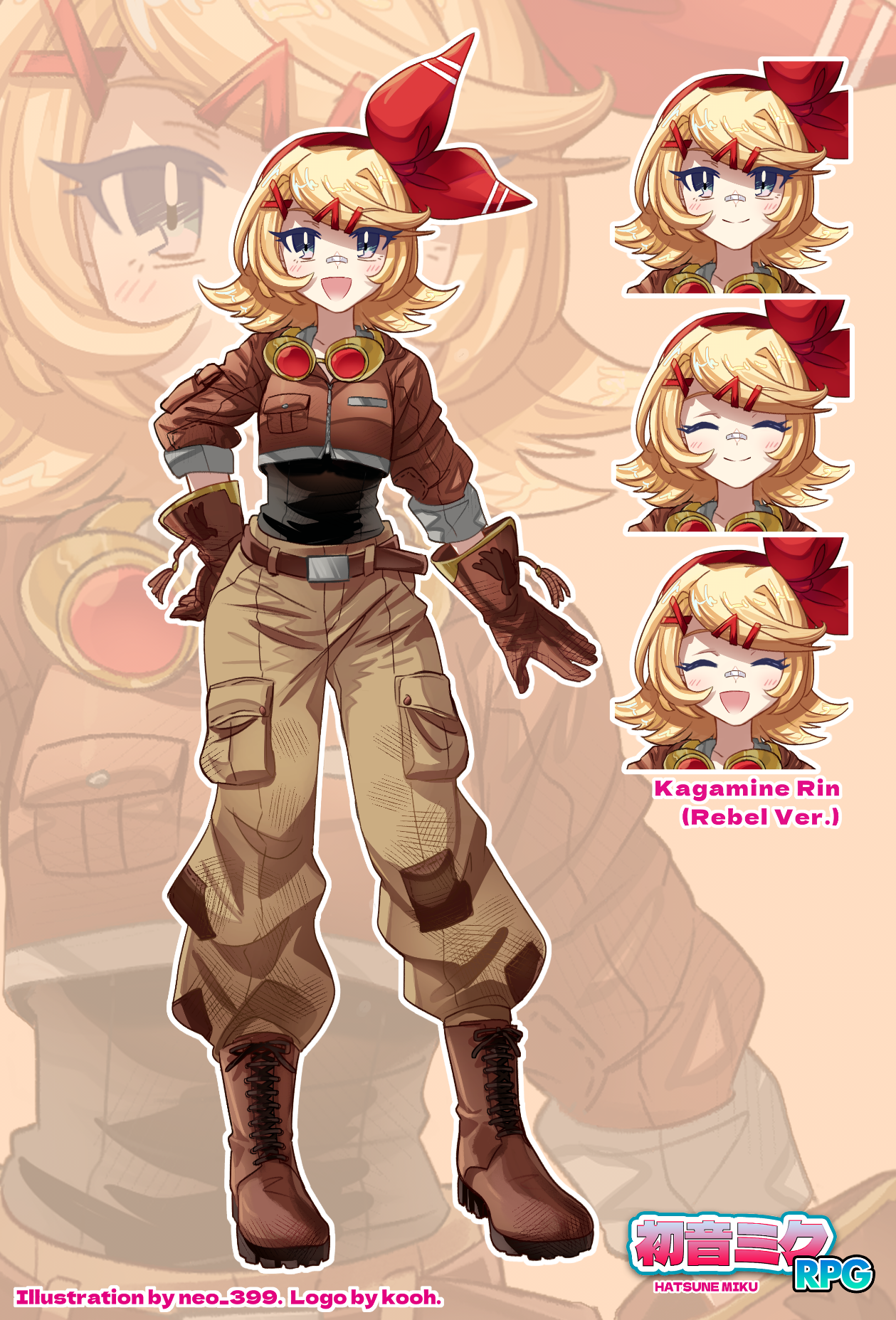 Miku RPG fan game illustration
