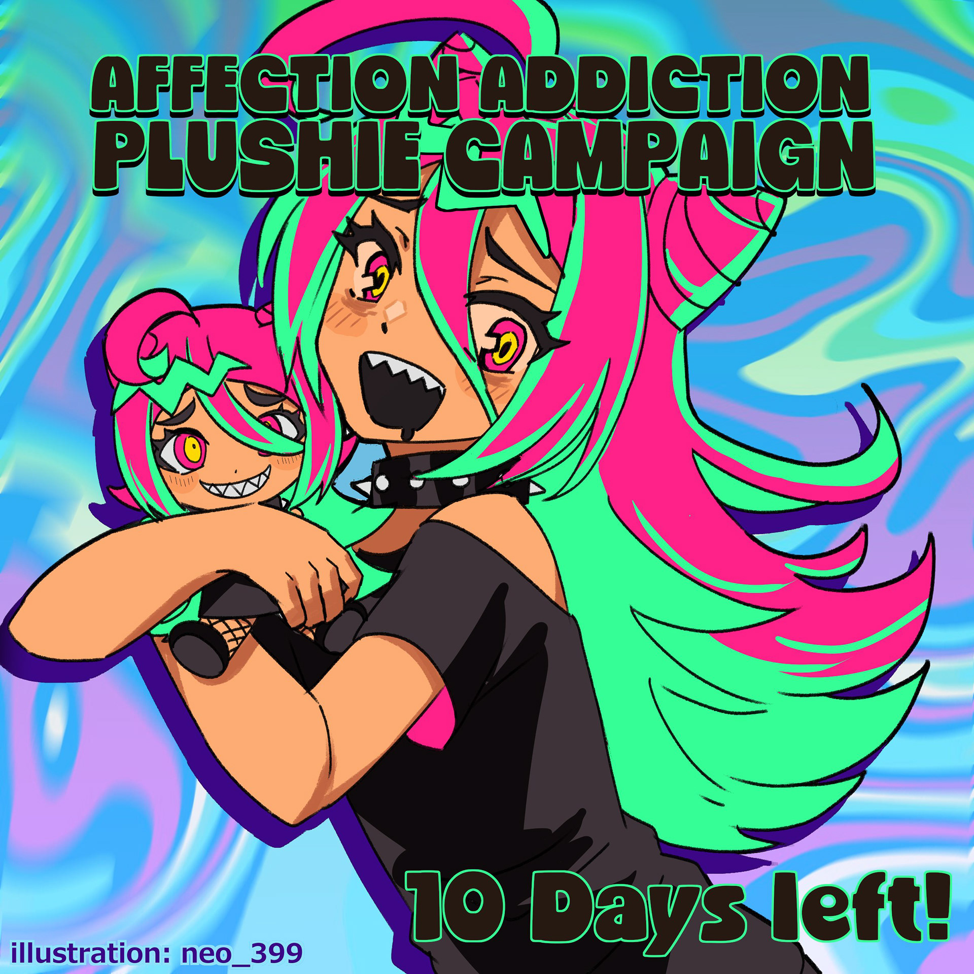 "AFFECTION ADDICTION" Plushie Countdown Illustration