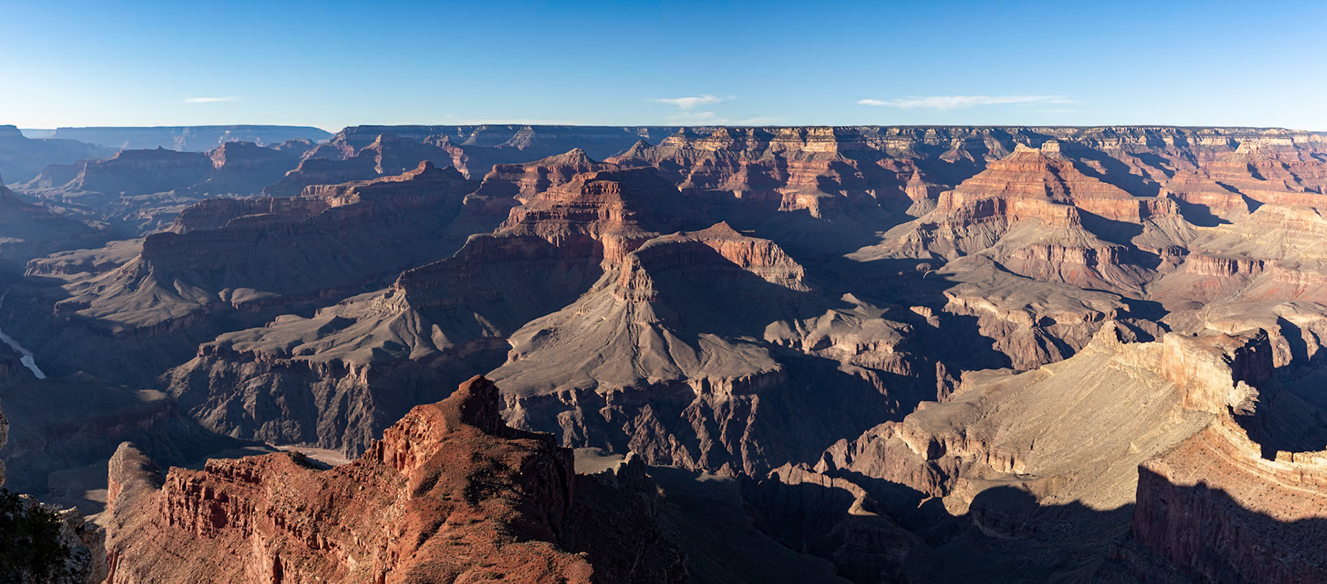 Grand Canyon, Eveningwalk on South Rim, towards northwest, AZ