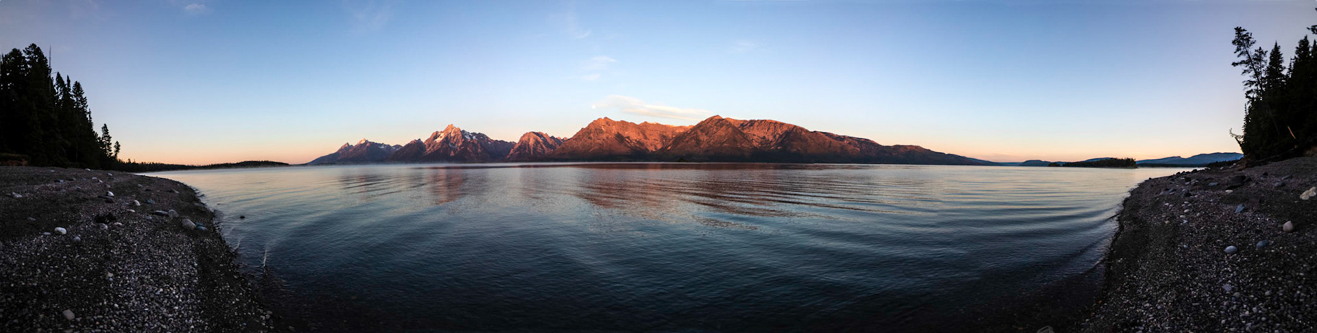 Sunrise at Jackson Lake, Grand Titon NP, WY