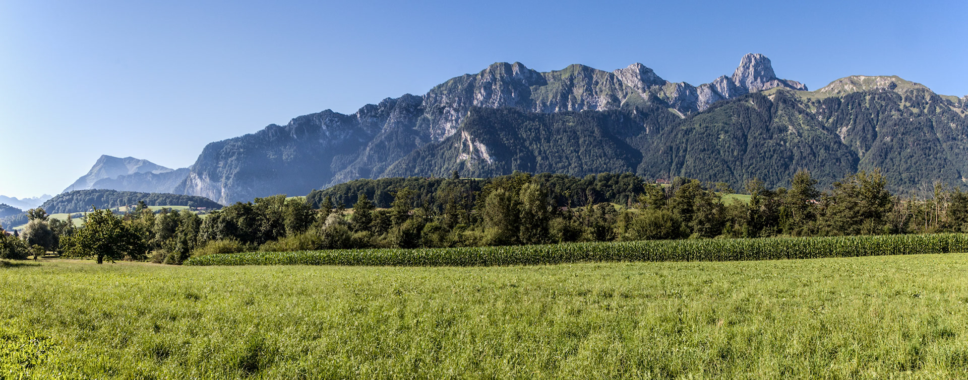 Niesen mit Stockhornkette bei Uebeschi BE