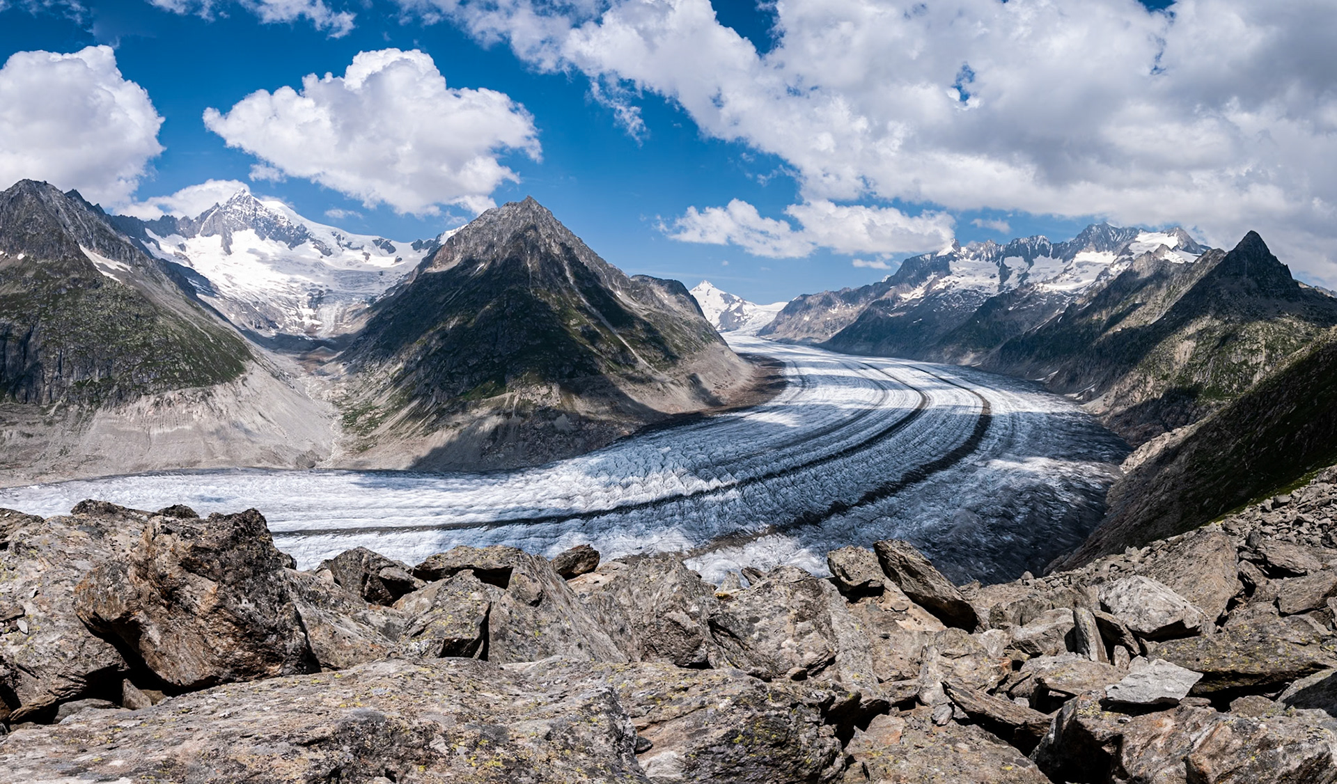 Aletschgletscher von der Moosflueh unweit der Riederalp VS