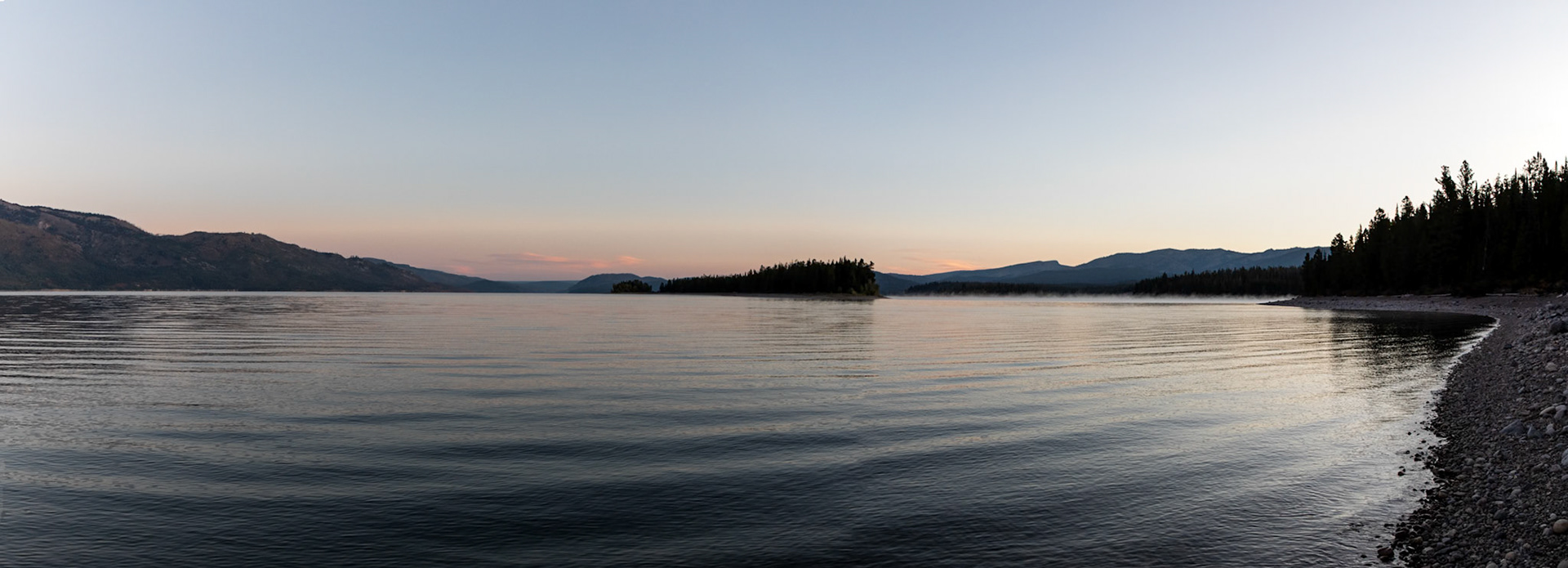 Dusk at Jackson Lake, Grand Titon NP, WY