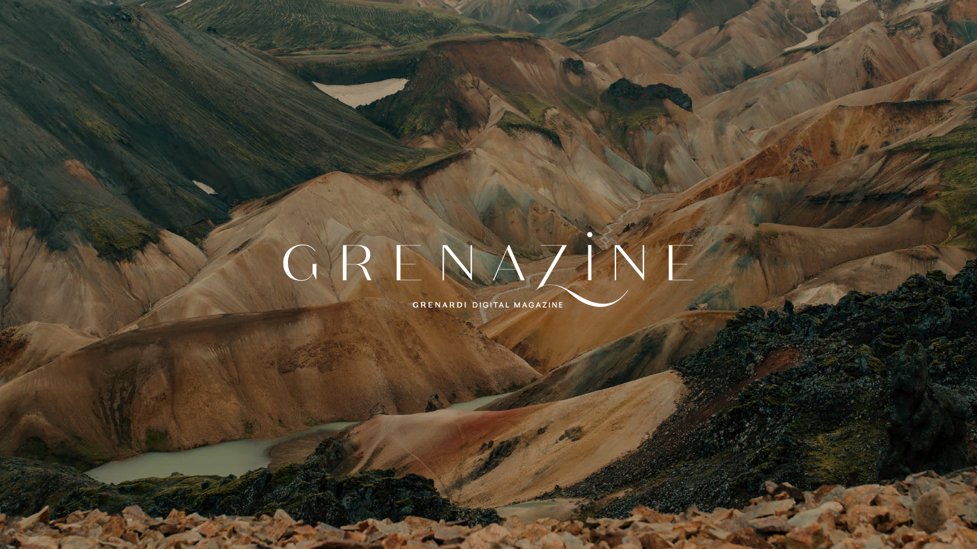 Graphic identity for digital magazine 'Grenazine'.