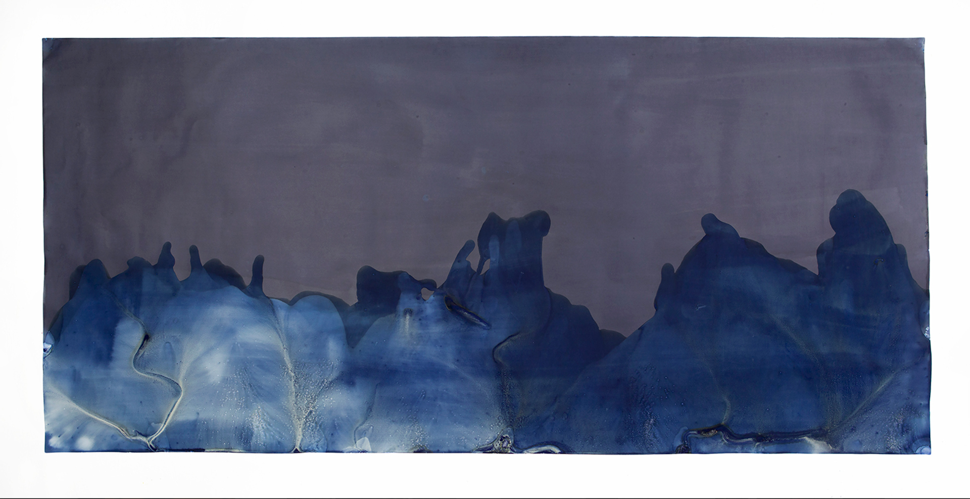 Littoral Drift #93 (Shine Tidelands, Port Ludlow, WA 01.02.17, Five Waves During Tidal Drawback); 42x93"