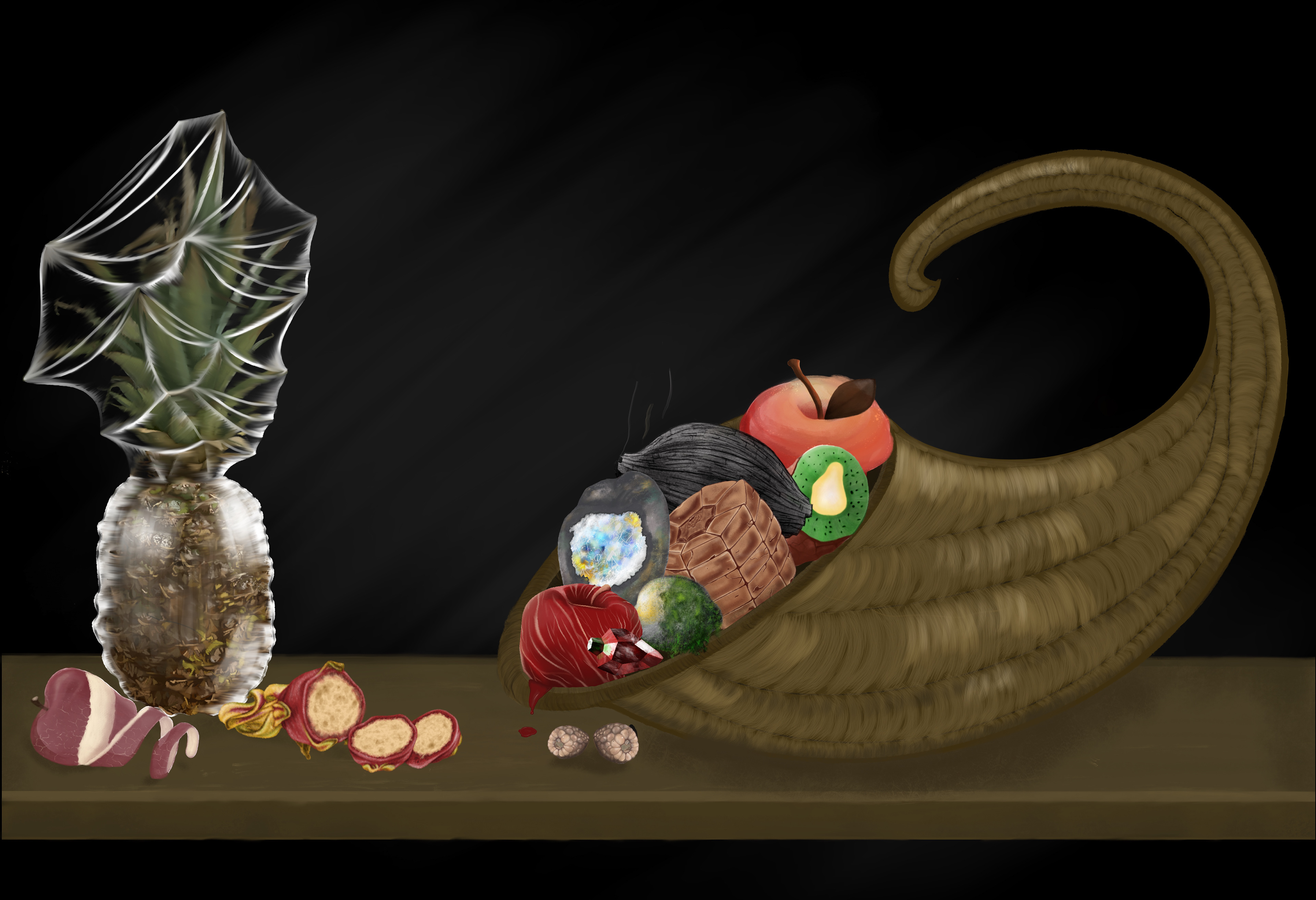 class collaboration of oddly textured foods.