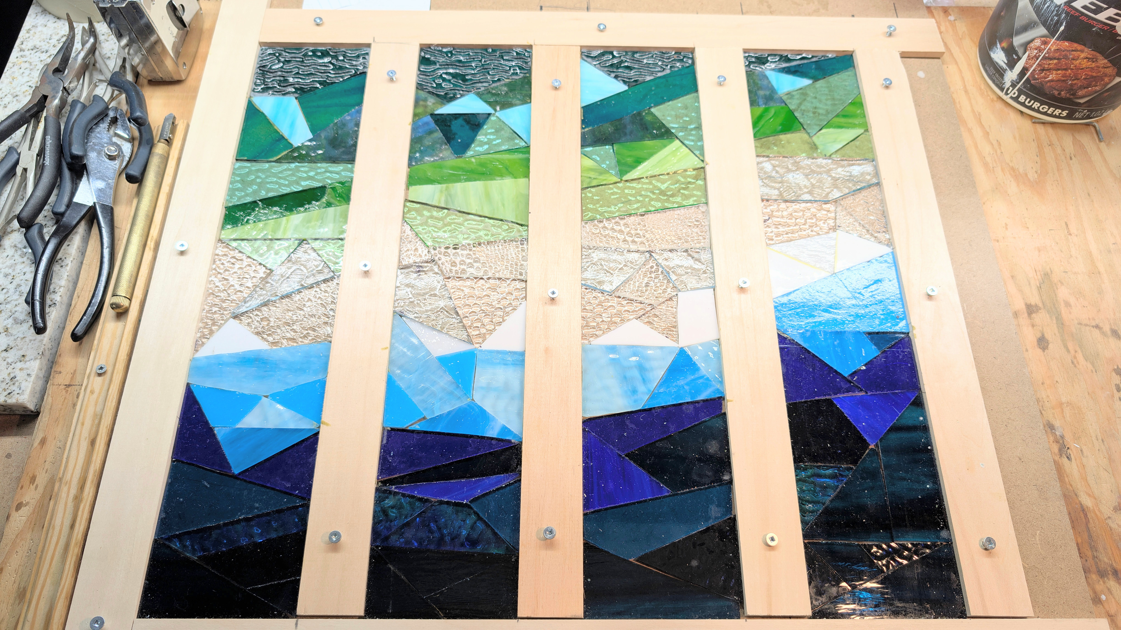 All pieces cut - ready for foil