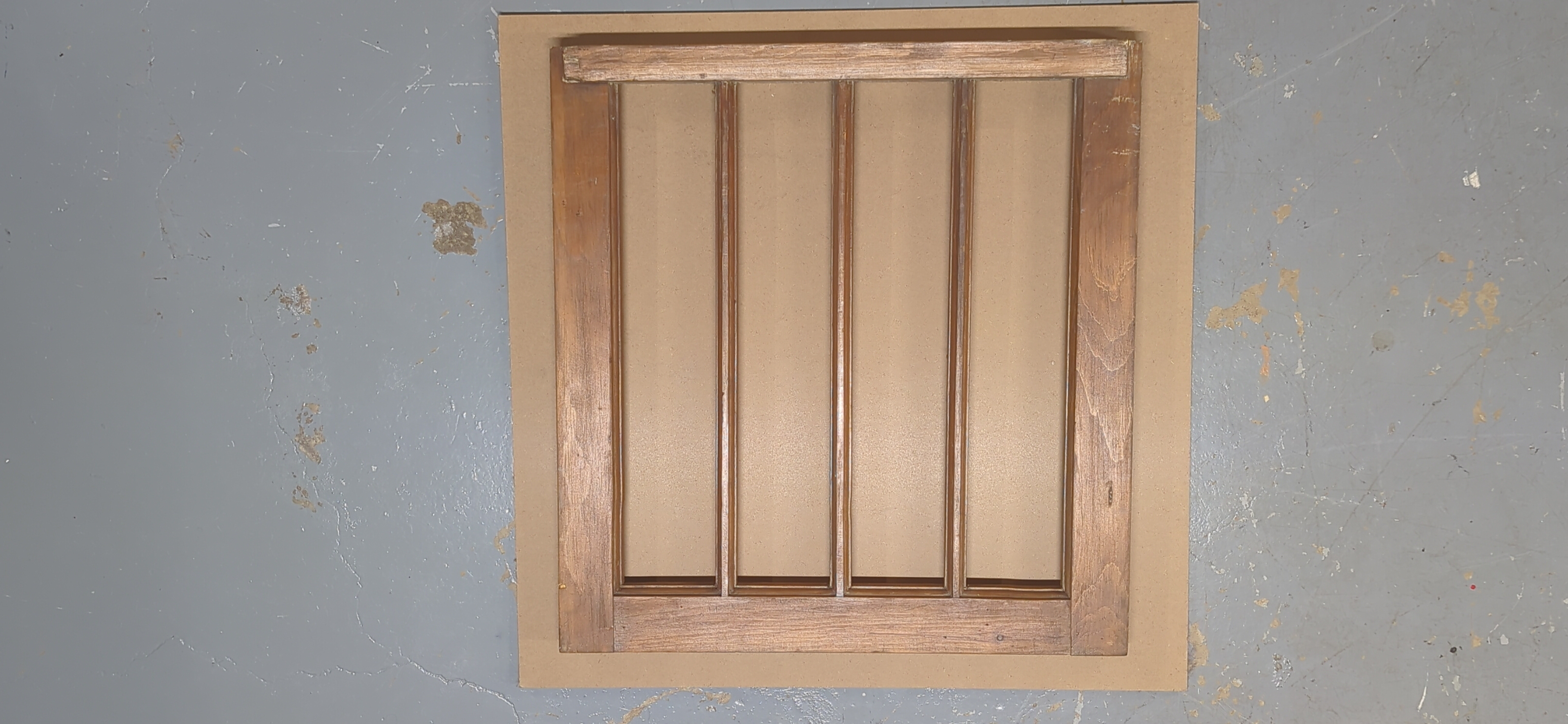 Old wood frame with 4 tall panels