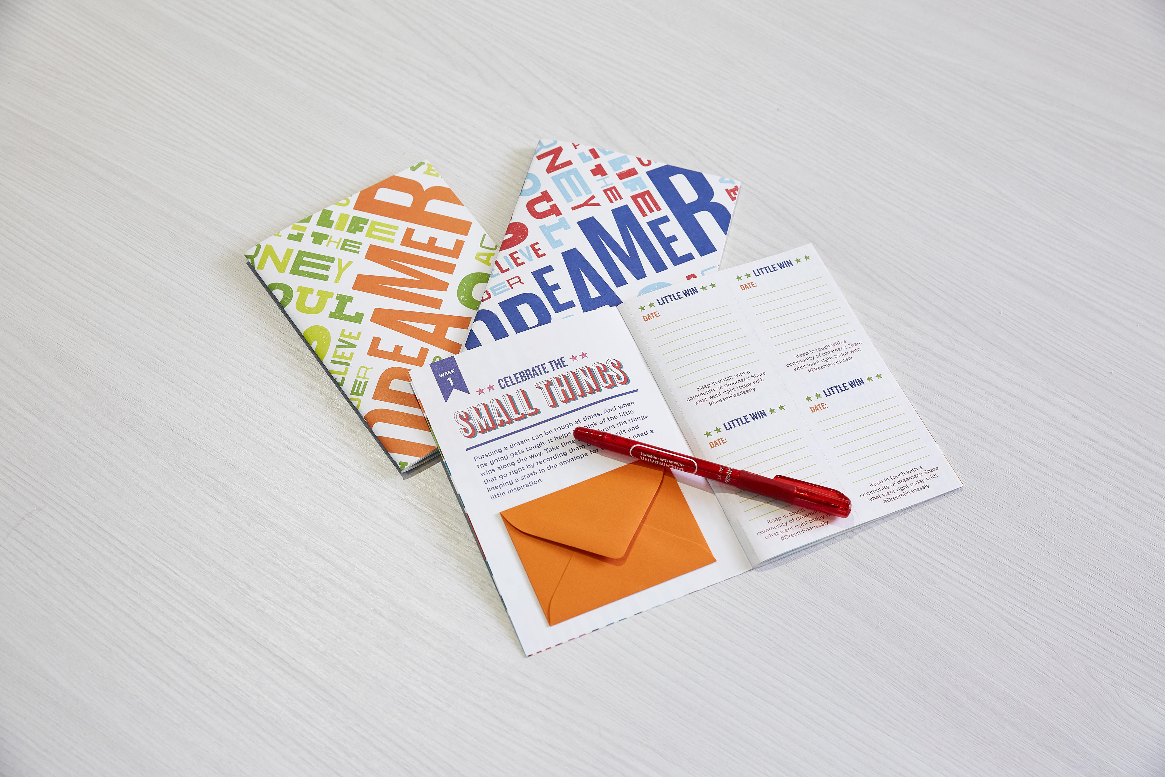 A peek inside the dream journal visitors could take home and continue to interact with.
