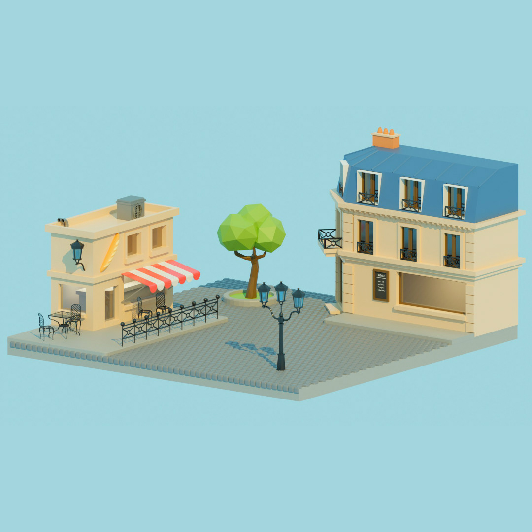 Paris 3D render