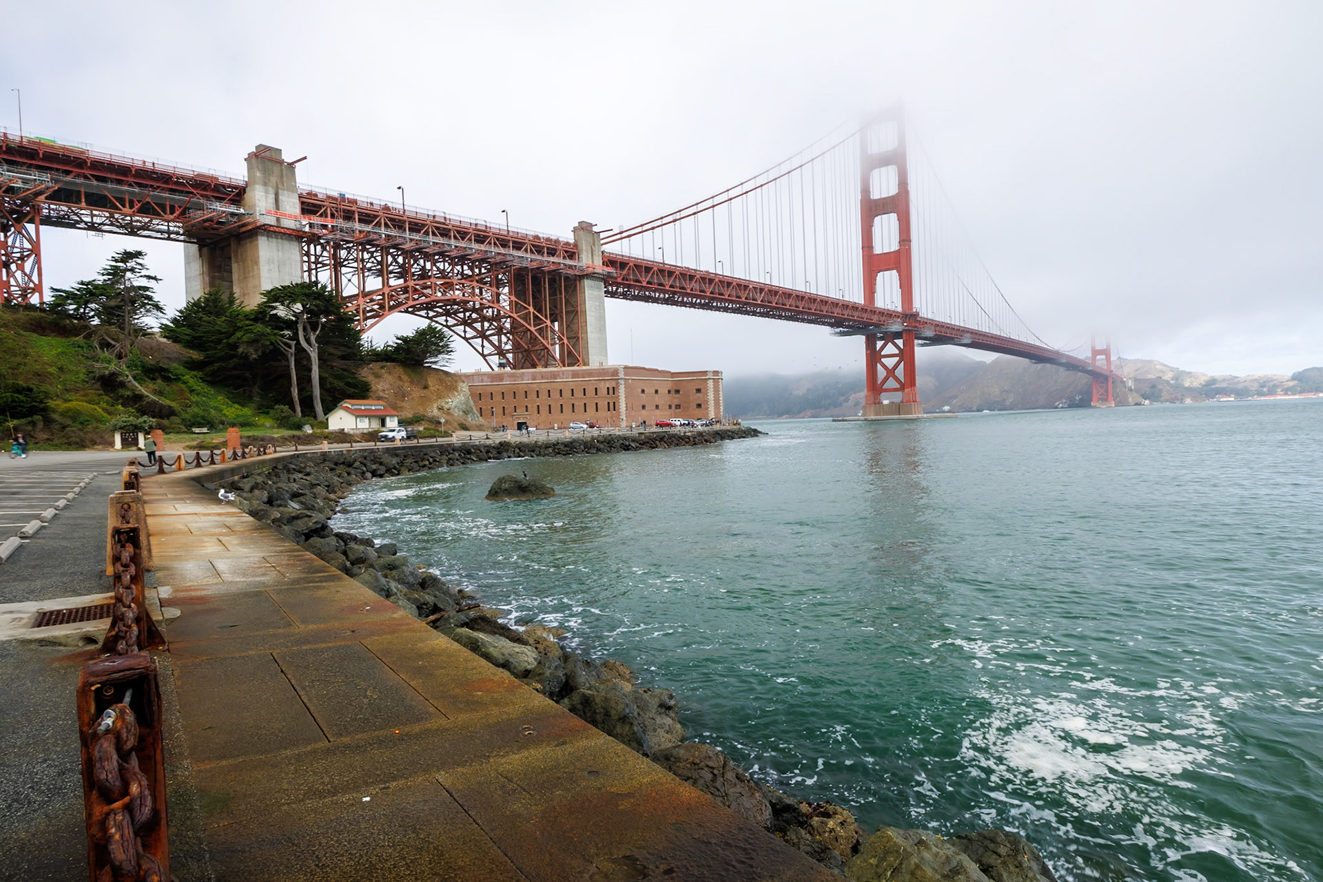 Fort Point Light was a lighthouse on Fort Point, directly beneath the south anchorage of the Golden Gate Bridge in San Francisco, California. It was added to the National Register of Historic Places in 1970,