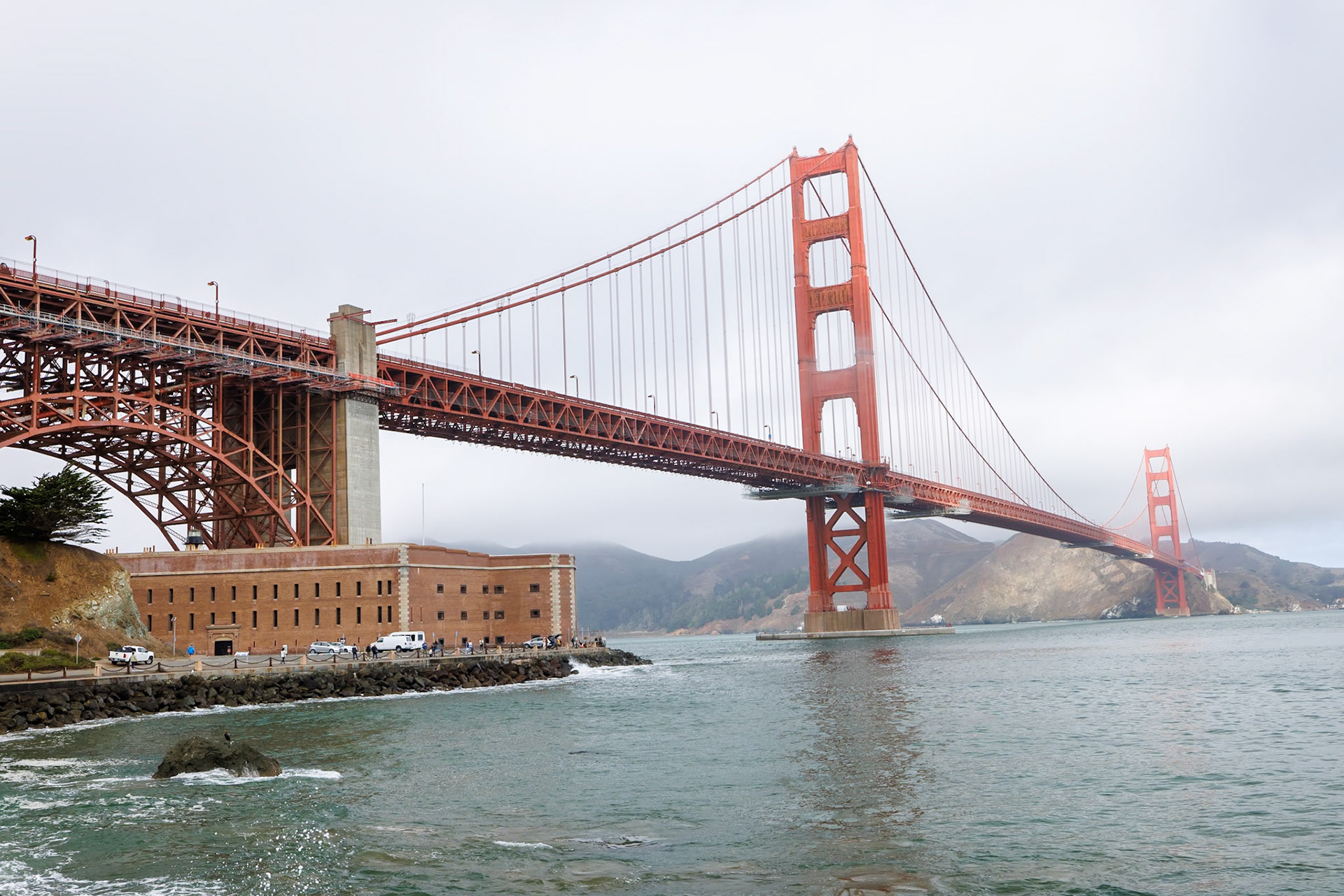 Fort Point Light was a lighthouse on Fort Point, directly beneath the south anchorage of the Golden Gate Bridge in San Francisco, California. It was added to the National Register of Historic Places in 1970,