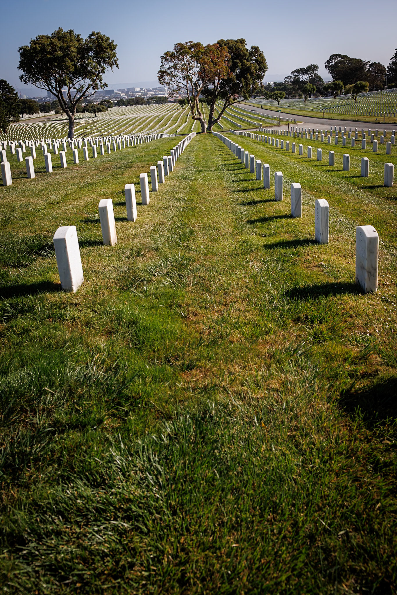 Golden Gate National Cemetery is a United States national cemetery in California, located in the city of San Bruno, 12 miles south of San Francisco. Because of the name and location, it is frequently confused with San Francisco National Cemetery, which dates to the 19th century and is in the Presidio of San Francisco, in view of the Golden Gate.