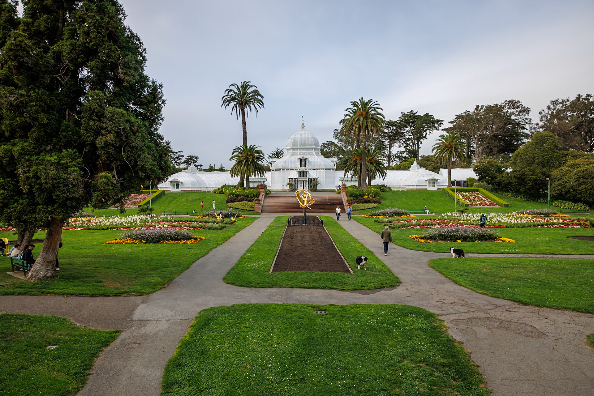 Golden Gate Park, located in San Francisco, California, United States, is a large urban park consisting of 1,017 acres of public grounds. It is administered by the San Francisco Recreation &amp; Parks Department, which began in 1871 to oversee the development of Golden Gate Park. Configured as a rectangle, it is similar in shape but 20 percent larger than Central Park in New York, to which it is often compared. It is over three miles long east to west, and about half a mile north to south.