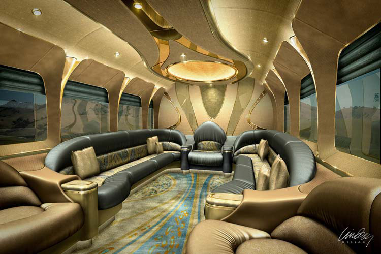 This was another Royal Bus project, this time focusing on the interior, with the head of state taking the throne at the back, while his entourage sat on each side.