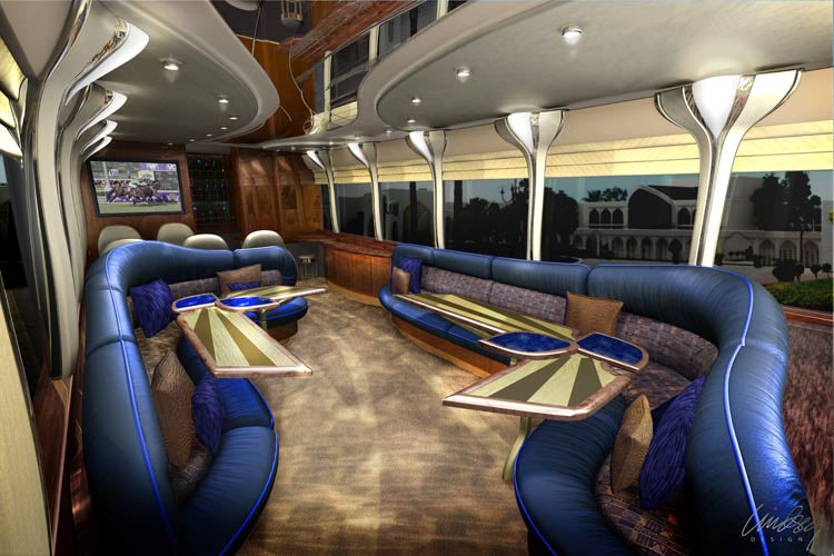 This was another Royal Bus project, this time focusing on the interior, with the head of state taking the throne at the back, while his entourage sat on each side.