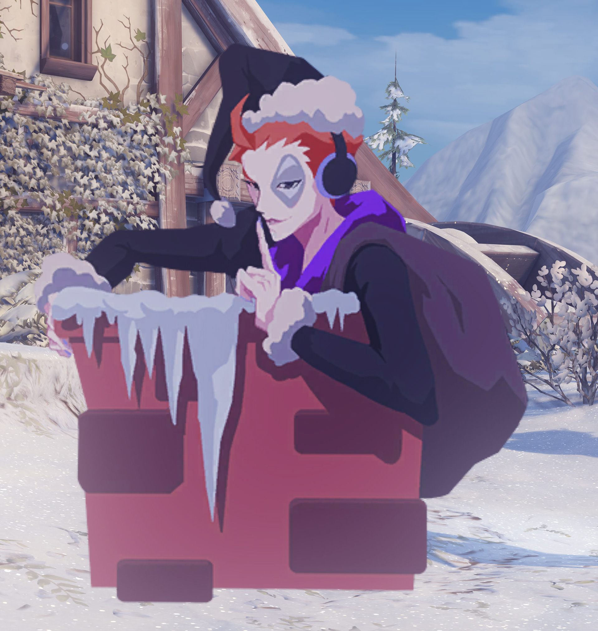 Cosplay: Moira from Stickers in game "Overwatch"
