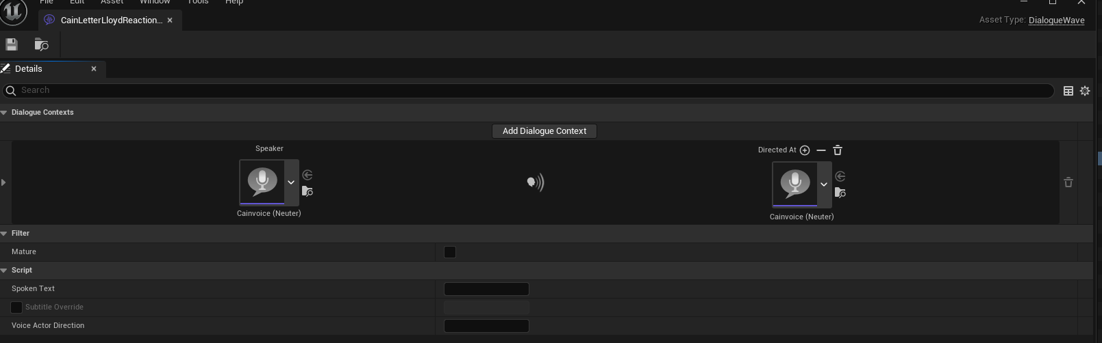 Dialogue_Wave for voice acted letters.