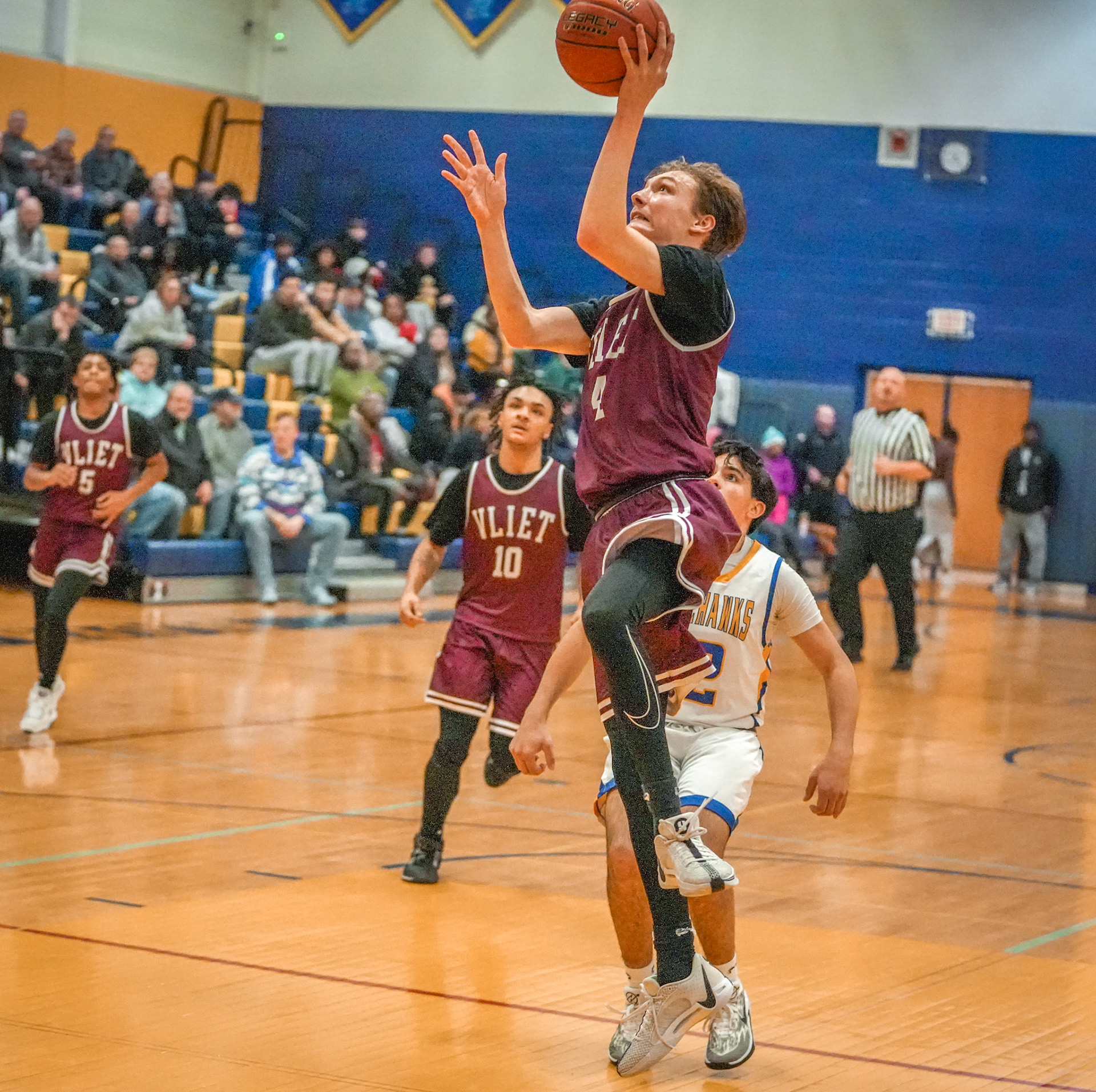 Matthew Wistuk driving the lane.