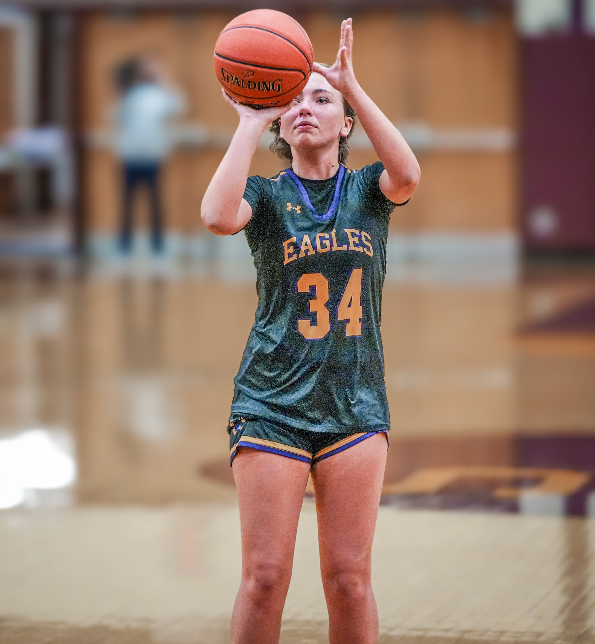 Hannah Mulhern at the line.