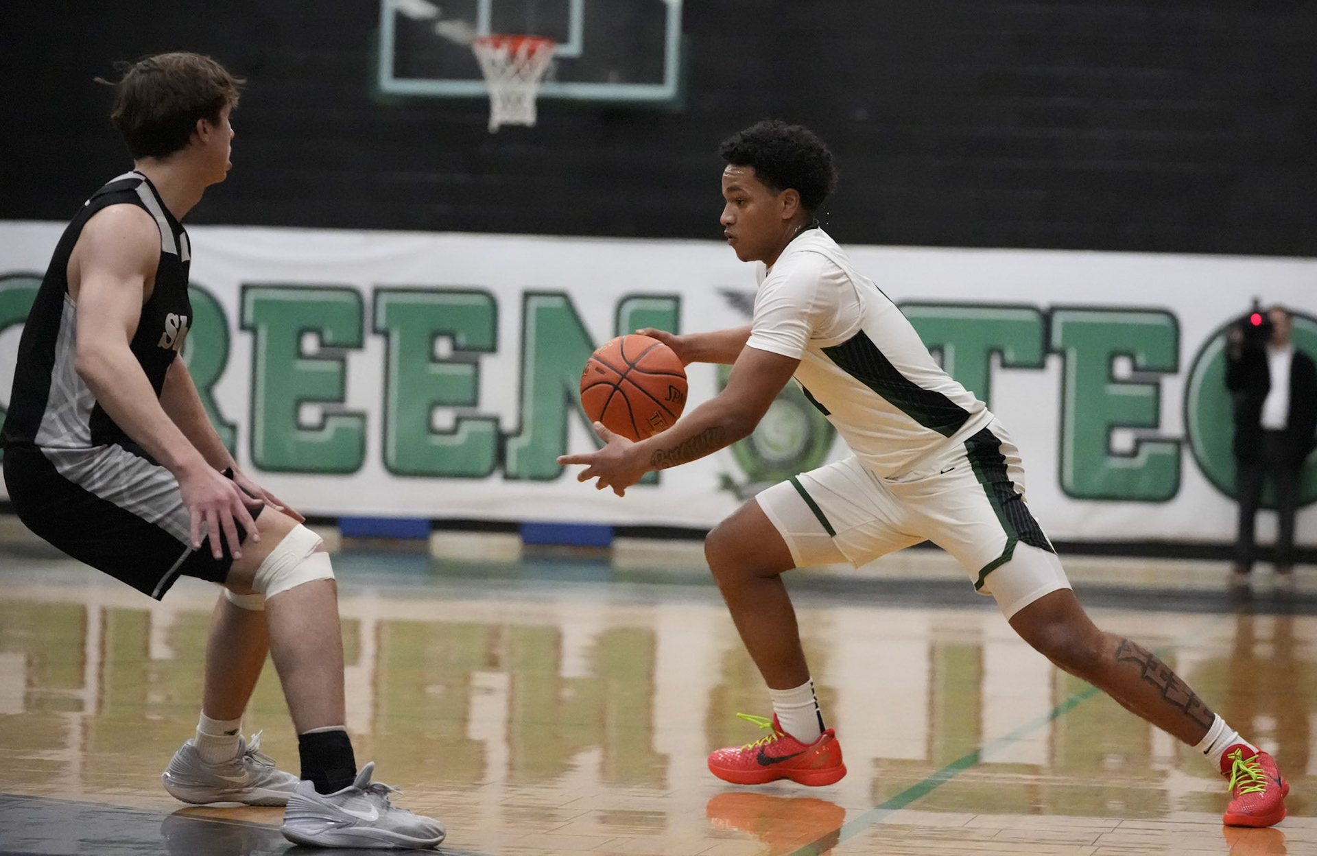 Ramere Brown attacking the basket.