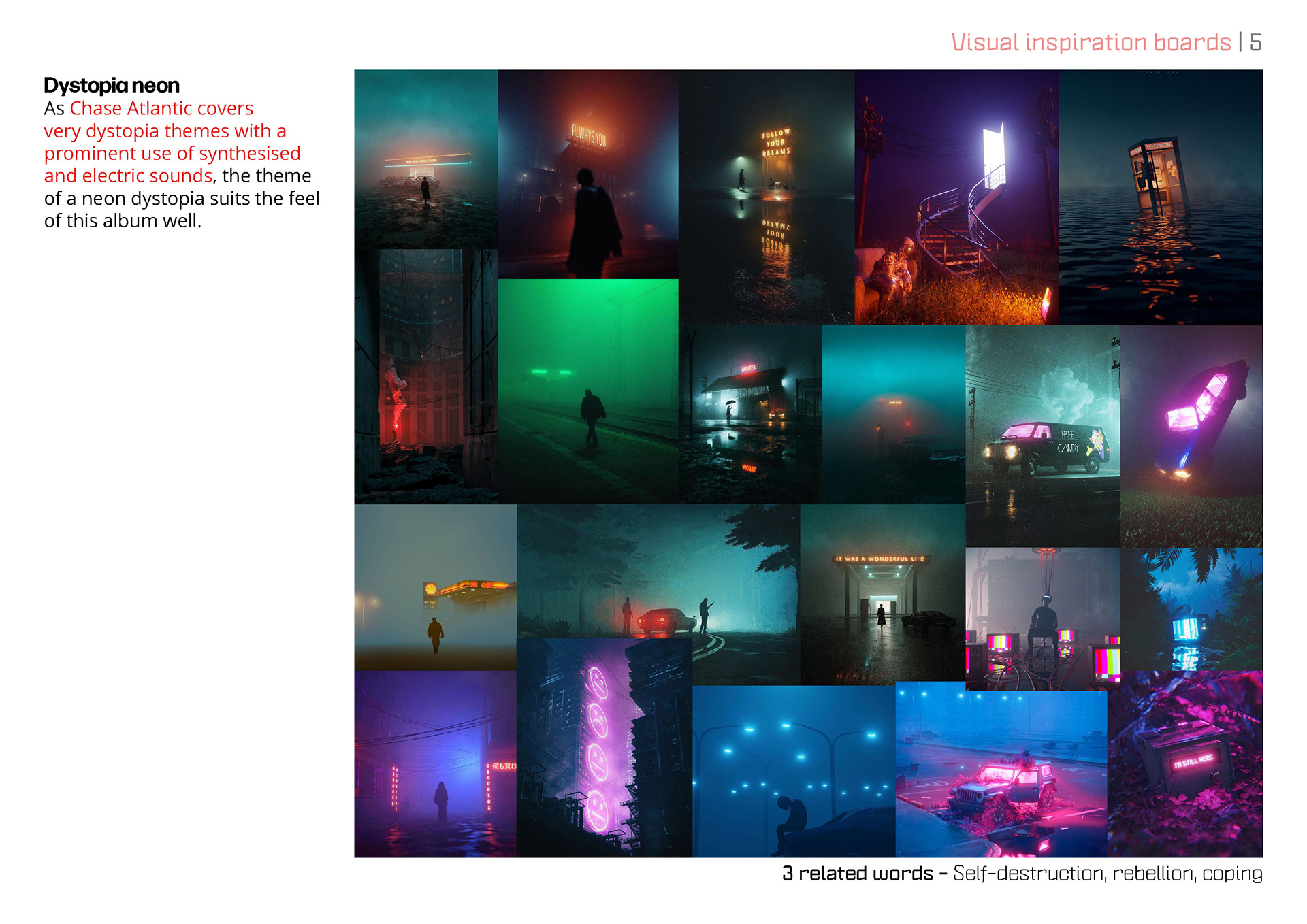 Dystopian neon themes | Moodboard 3