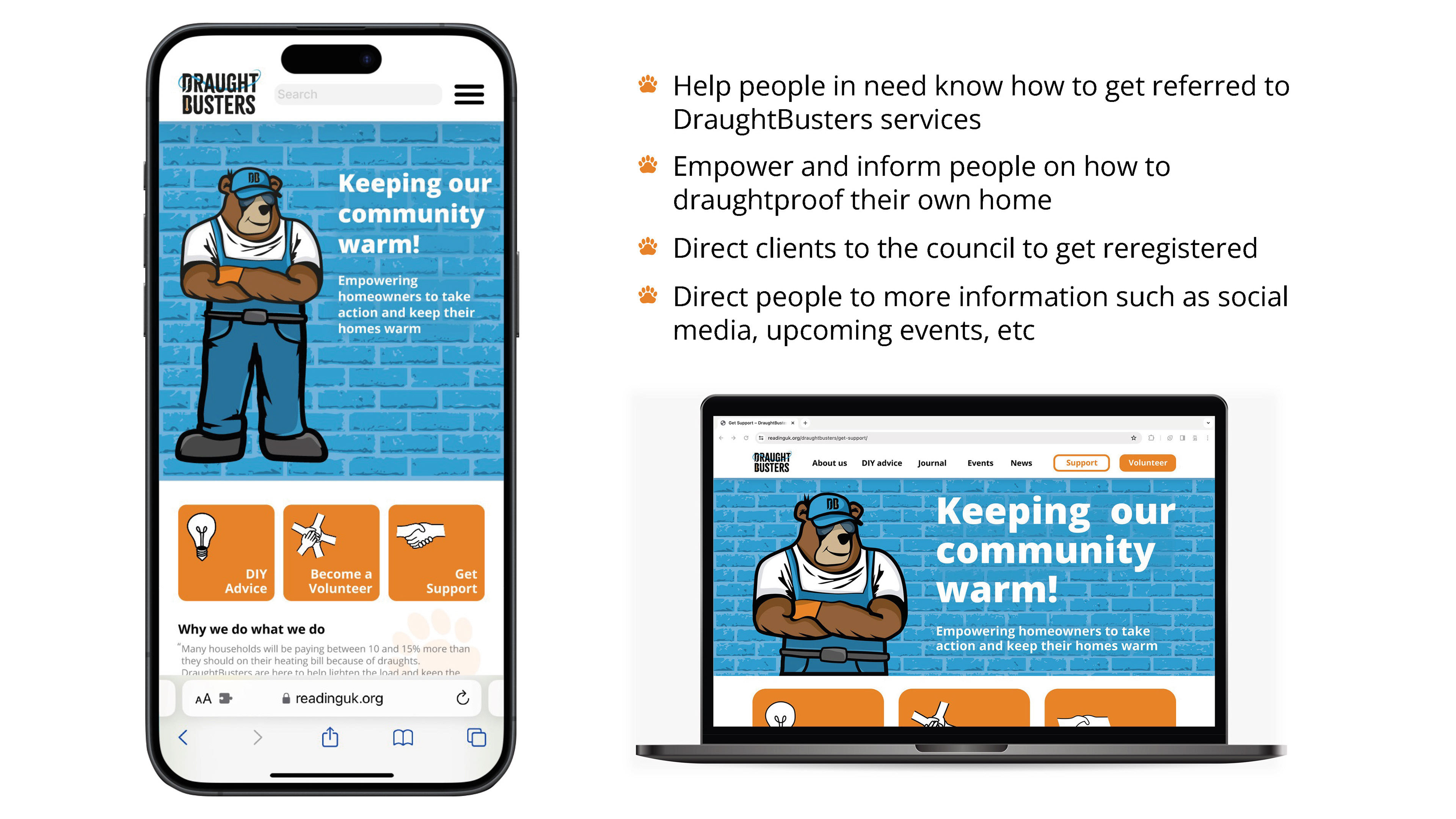 Rebranded website