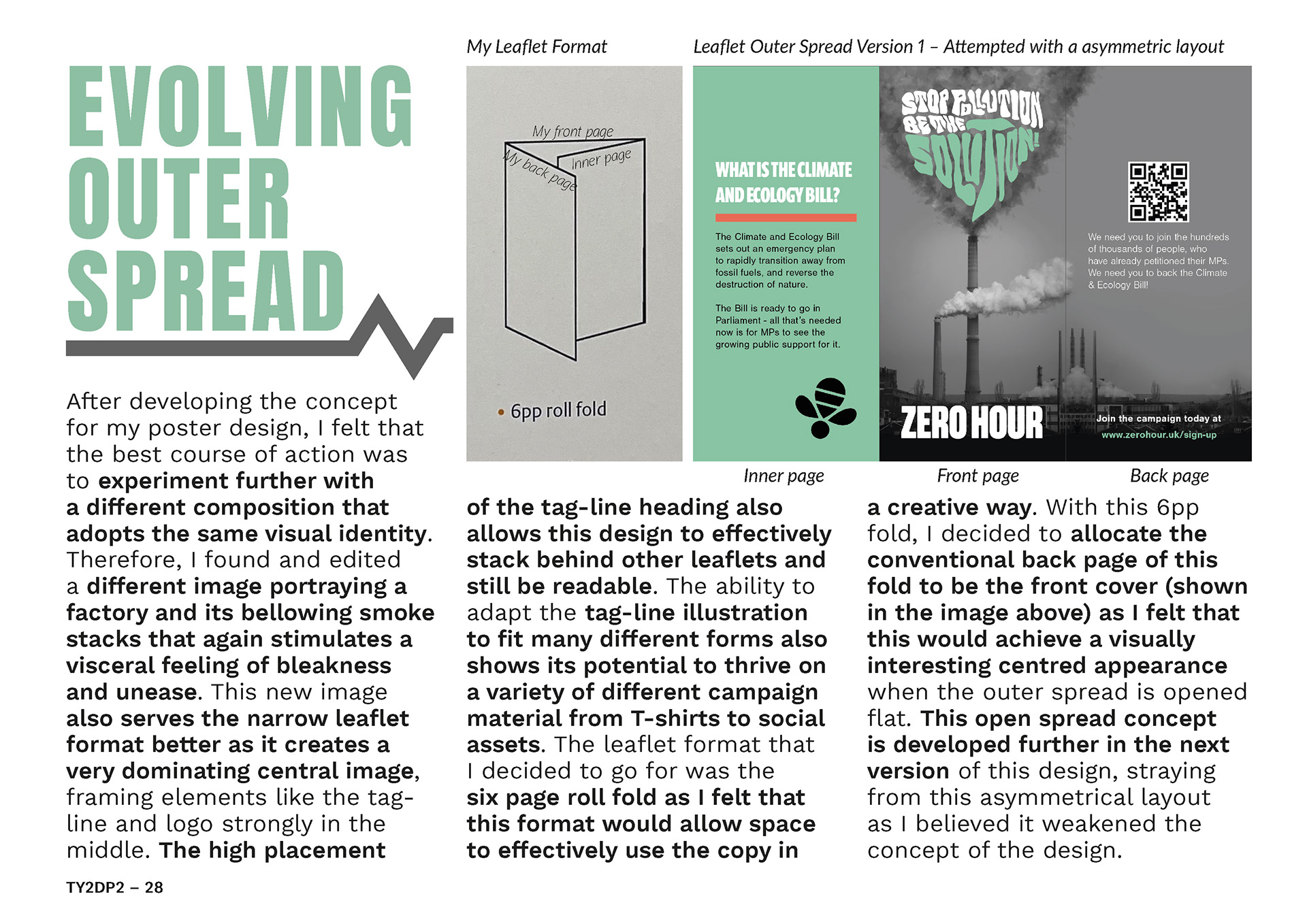 Ideation process for leaflet design