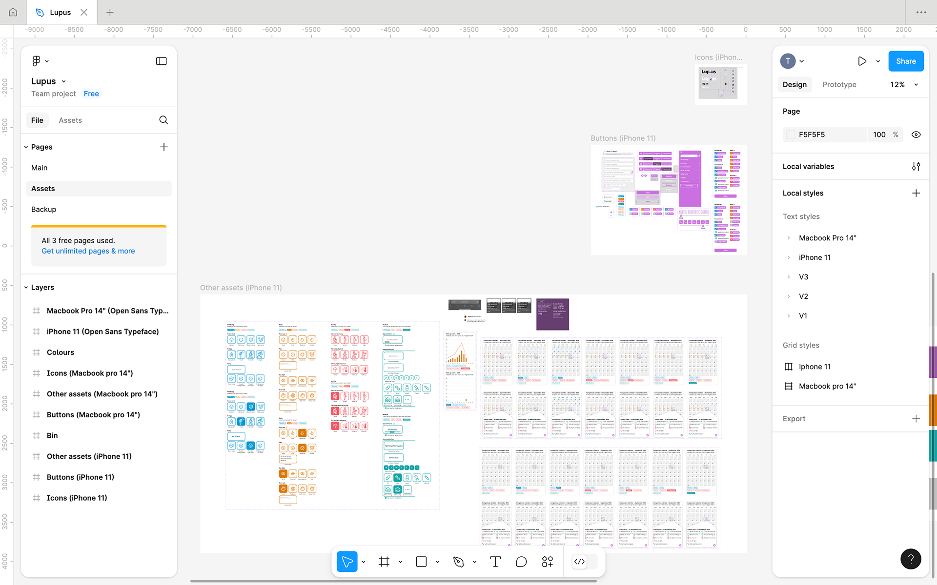 iPhone Figma prototype design systems