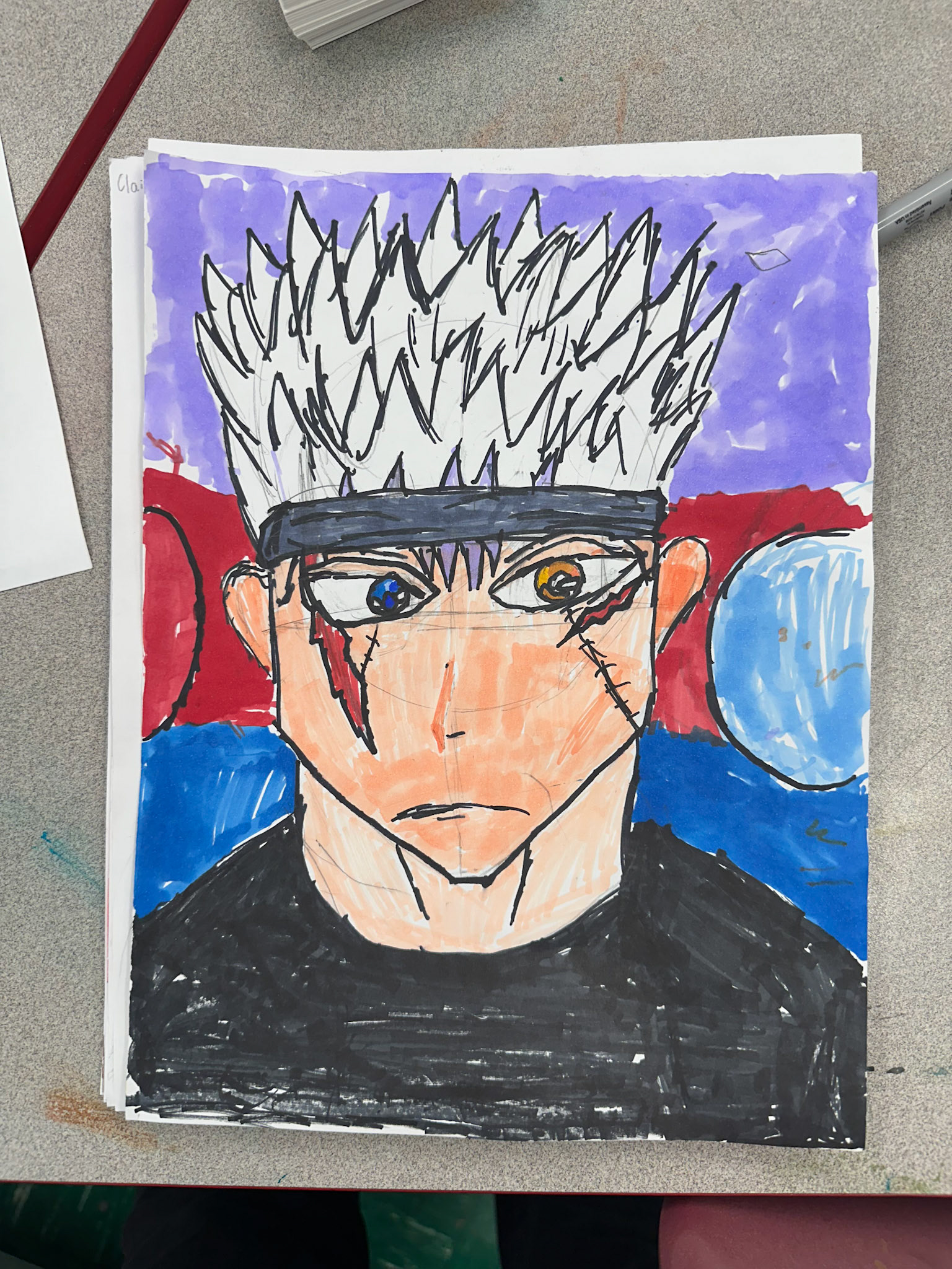 5th grade Anime Portrait Project