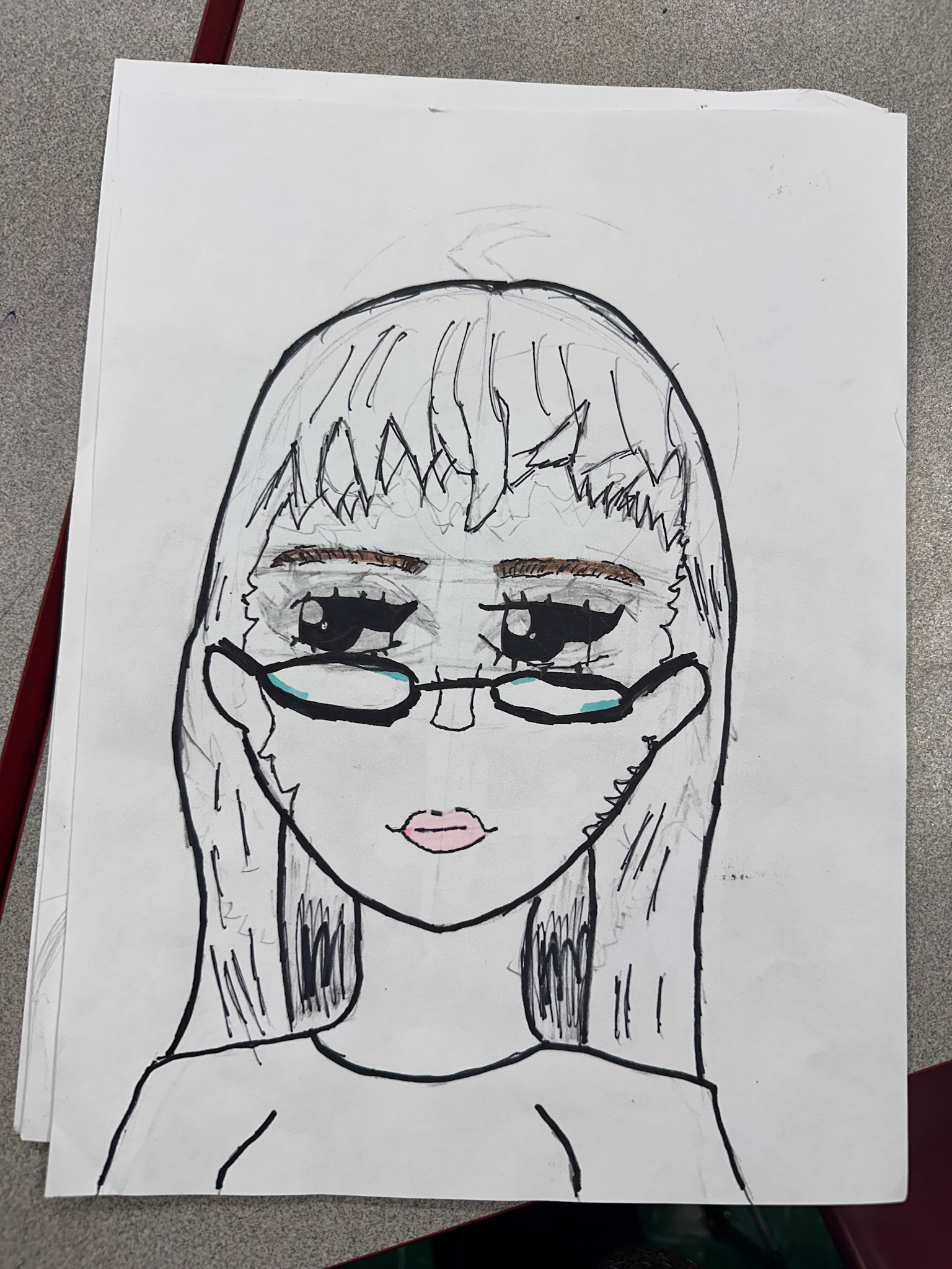 5th grade Anime Portrait Project