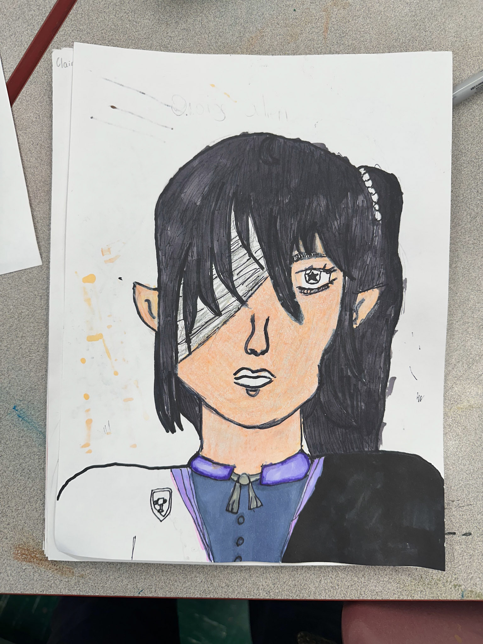 5th grade Anime Portrait Project