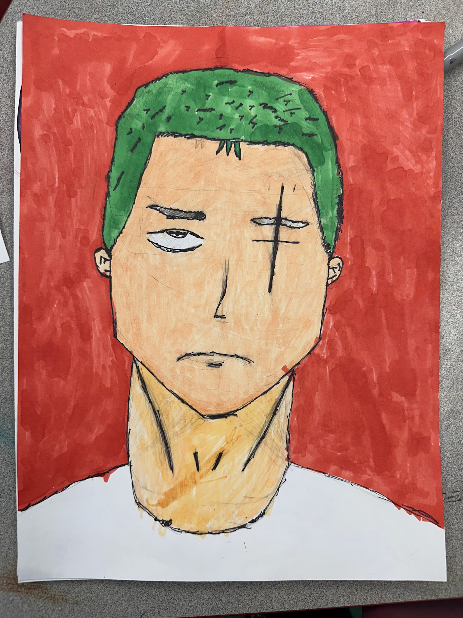 5th grade Anime Portrait Project