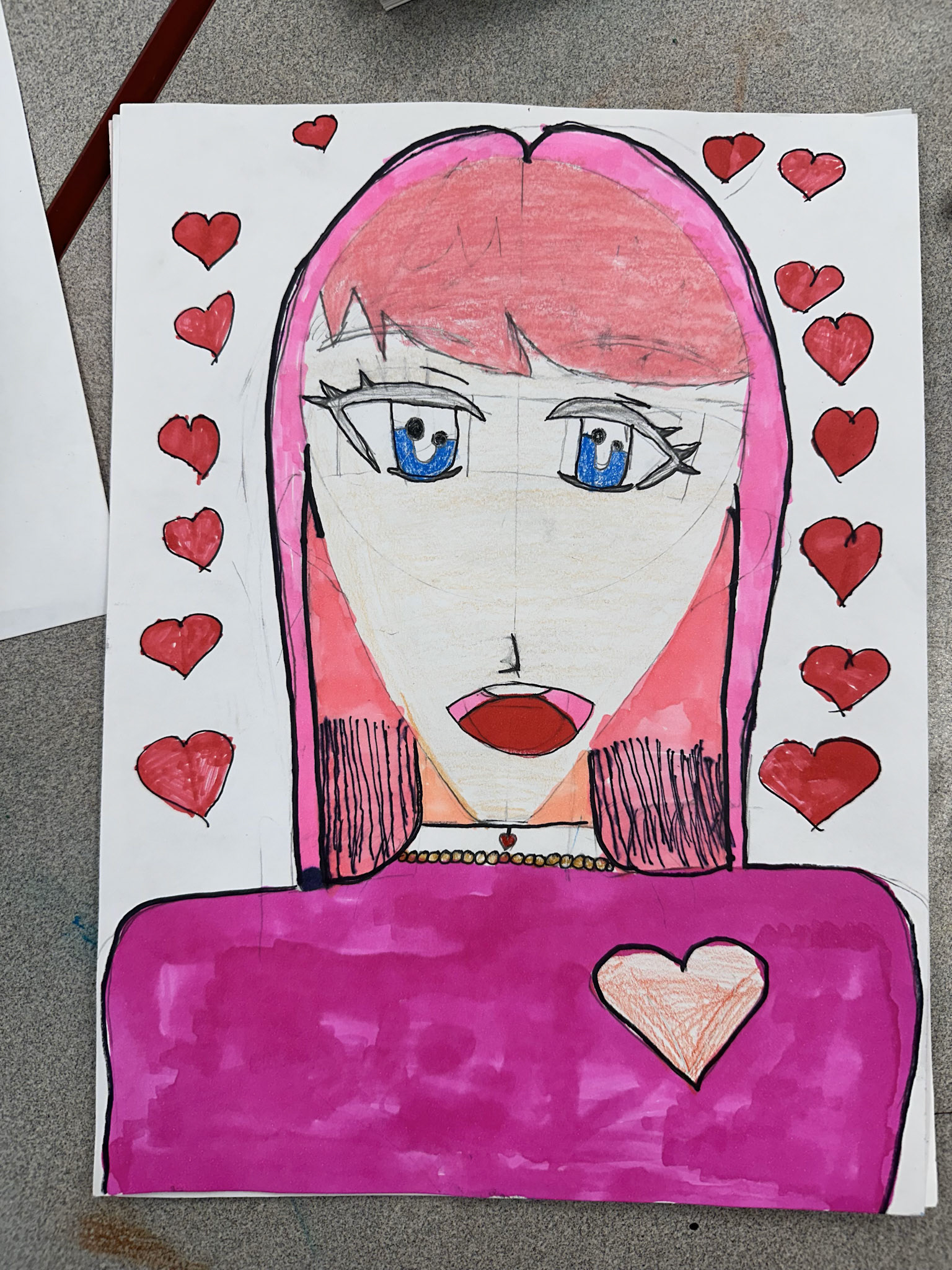 5th grade Anime Portrait Project