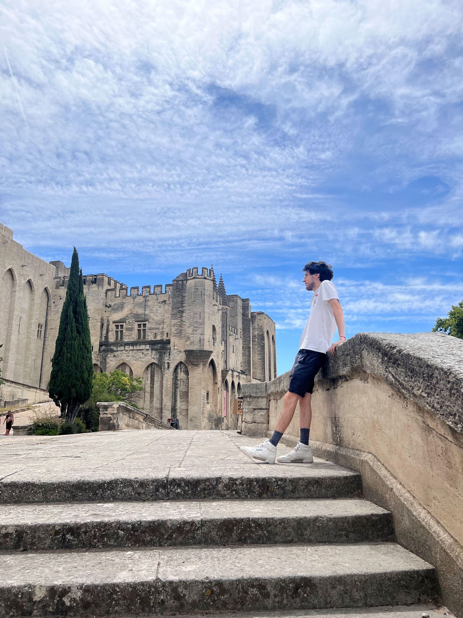 Me outside the cathedral in Avignon
