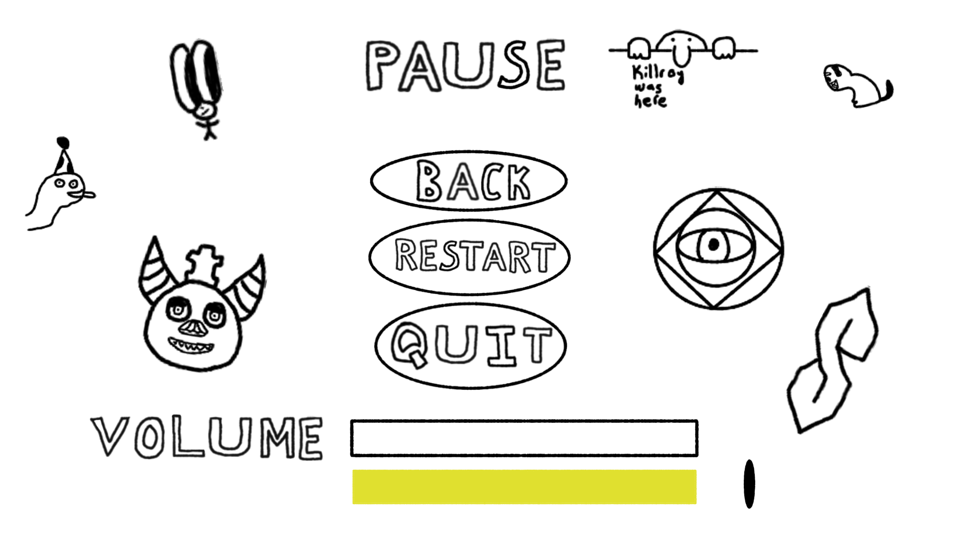 Pause menu