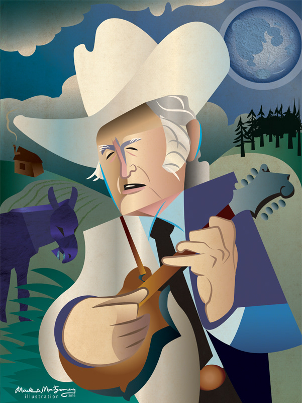 Bill Monroe Portrait for the Acoustic Shoppe